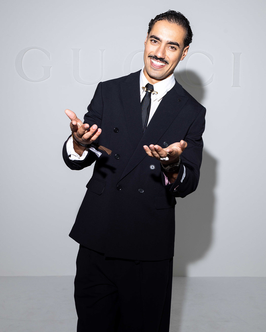 Syrah Double Breasted Black Suit Jacket