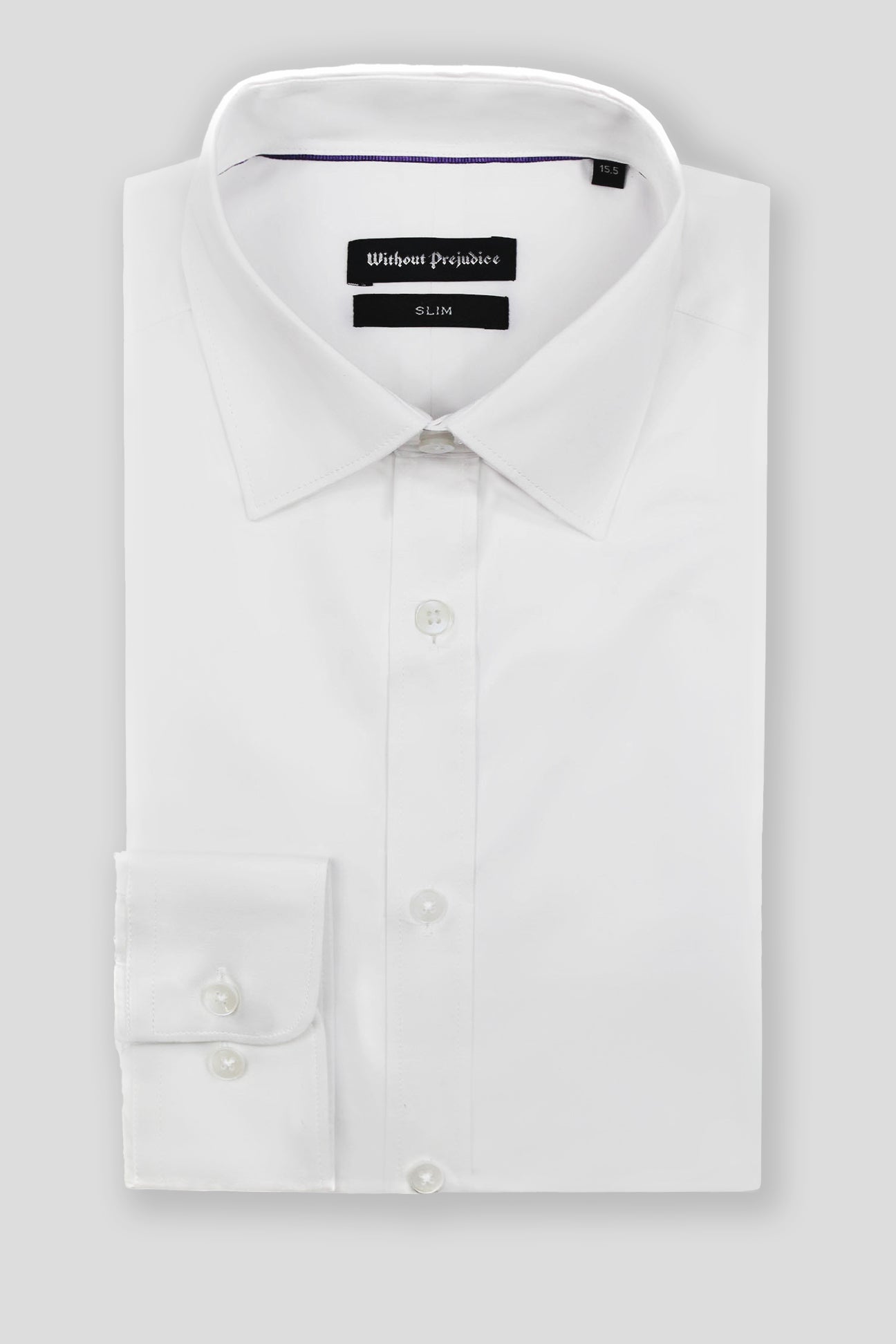 Asmara Slim White Sateen Cotton Shirt