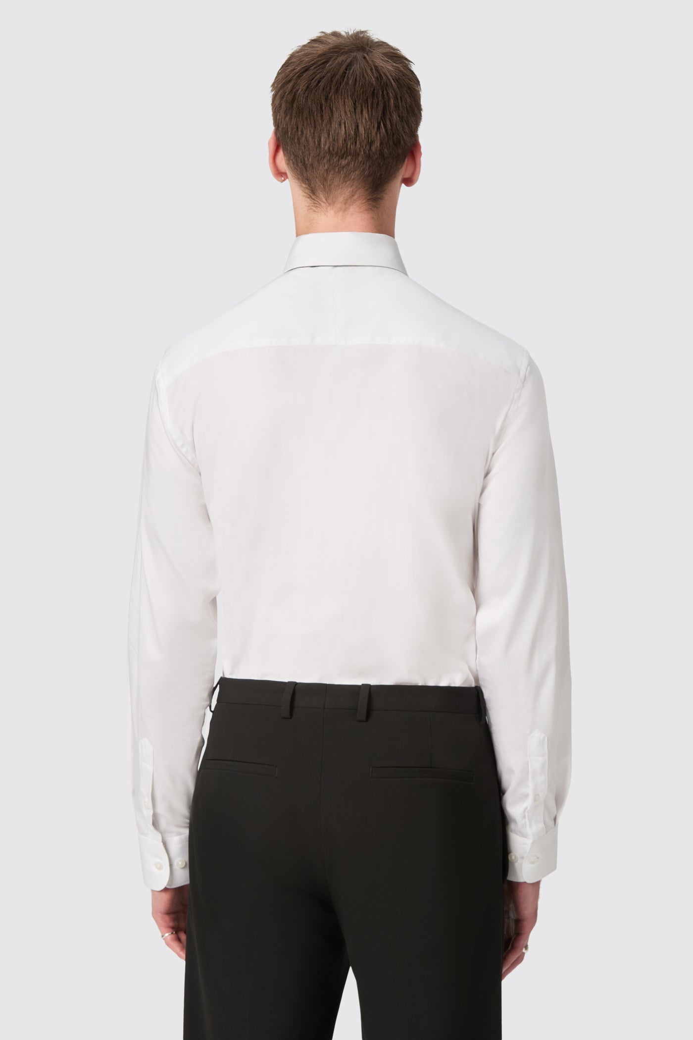 Asmara Slim White Sateen Cotton Shirt