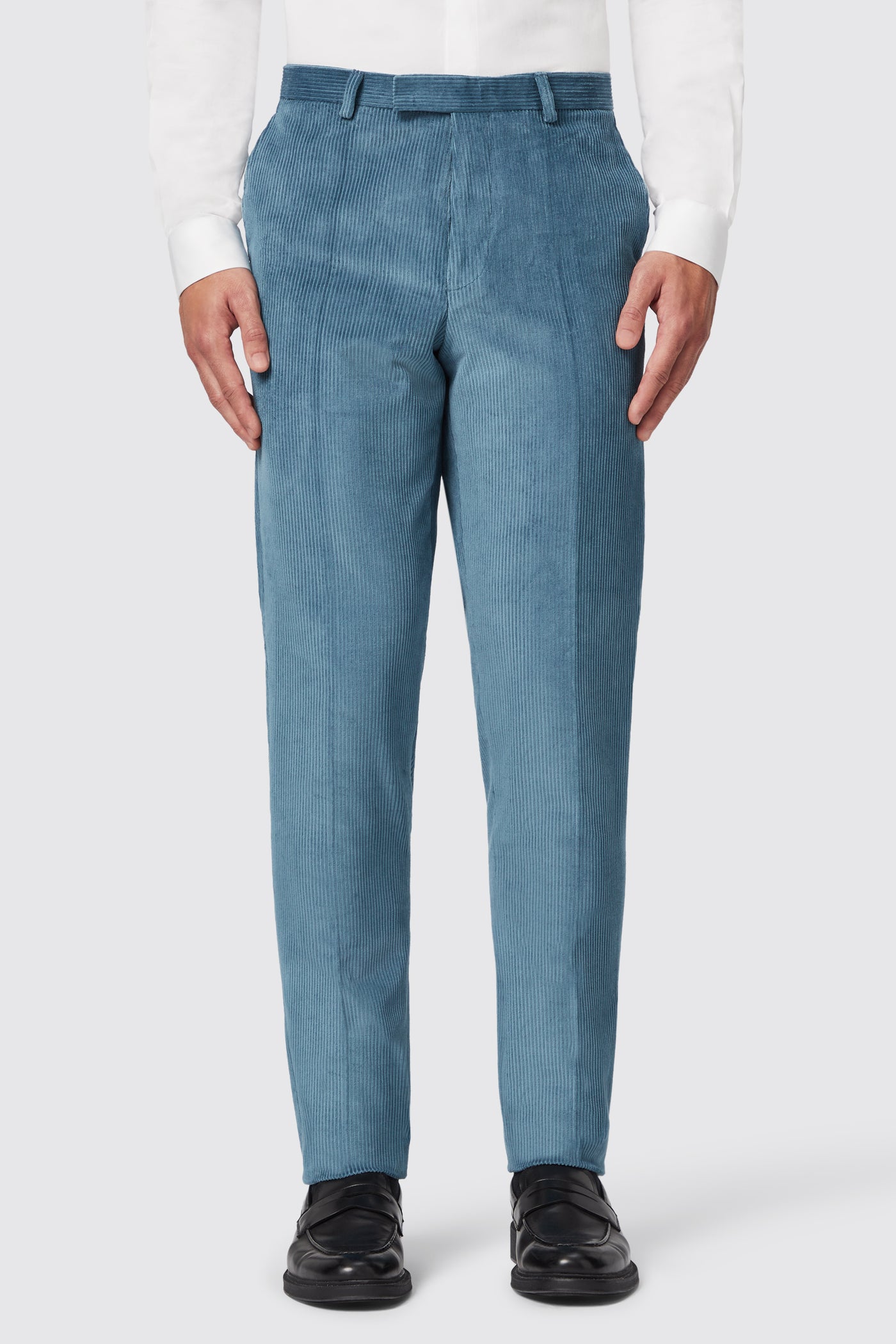 Harlesden Slim Fit Blue Corduroy Trousers - ARCHIVE