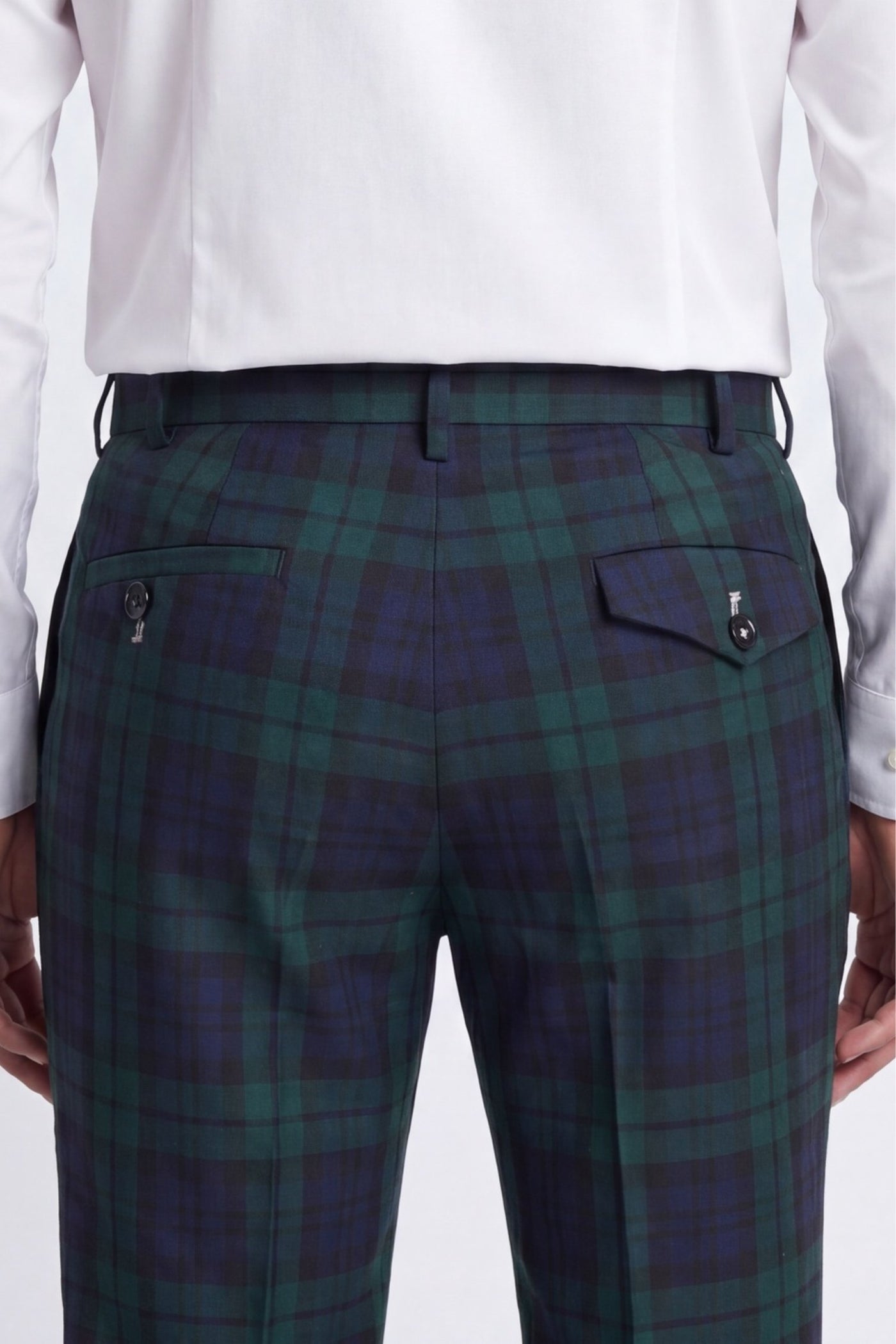 Ginger Slim Fit Green Tartan Suit Jacket
