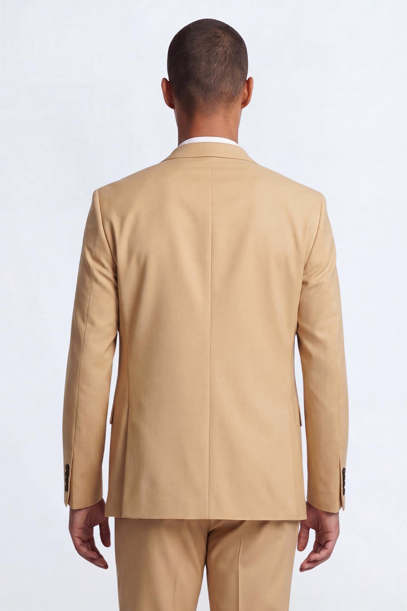 Welles Mustard Textured Relaxed Fit Suit