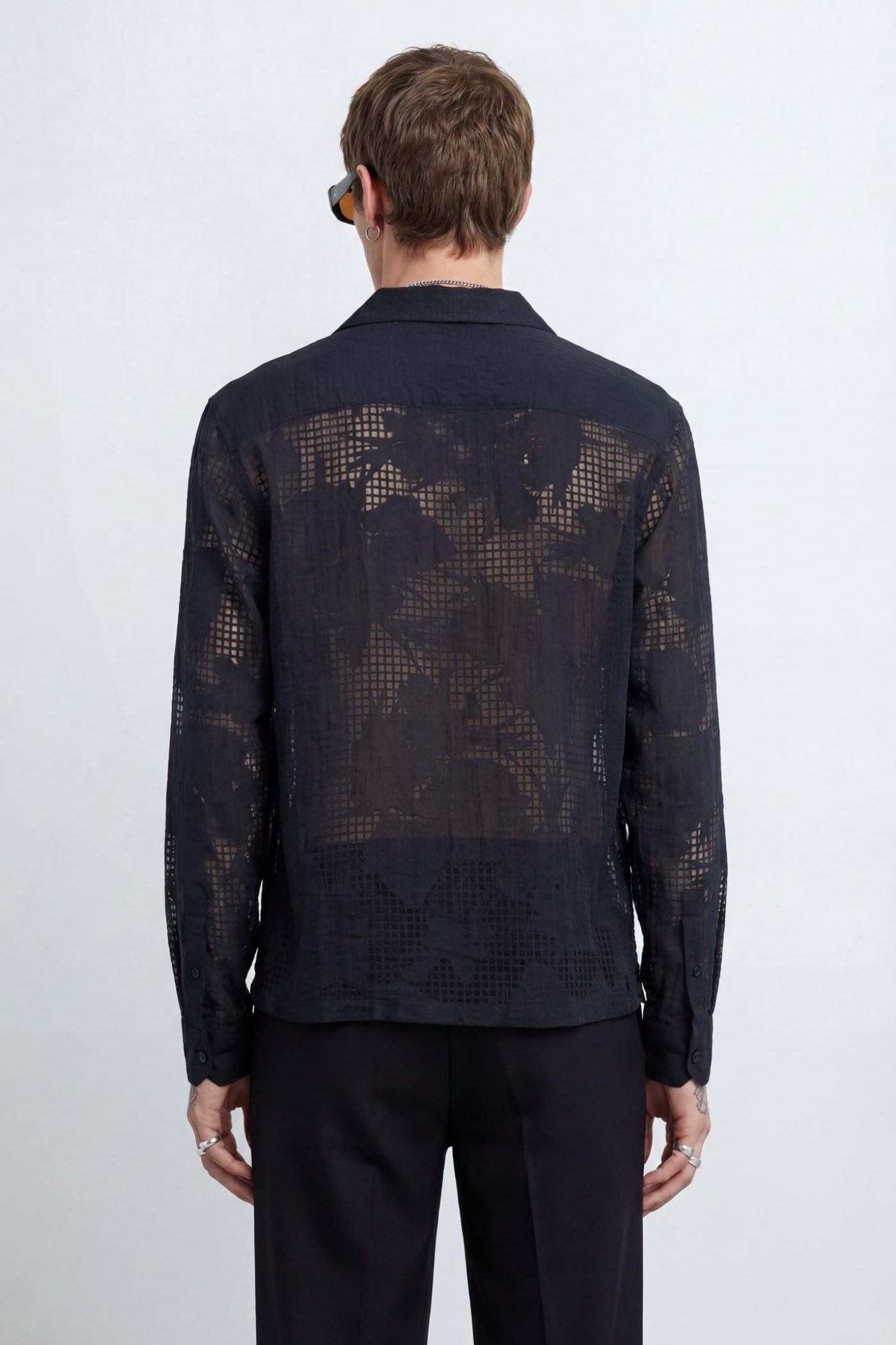 Ethan Relaxed Fit Floral Mesh Shirt