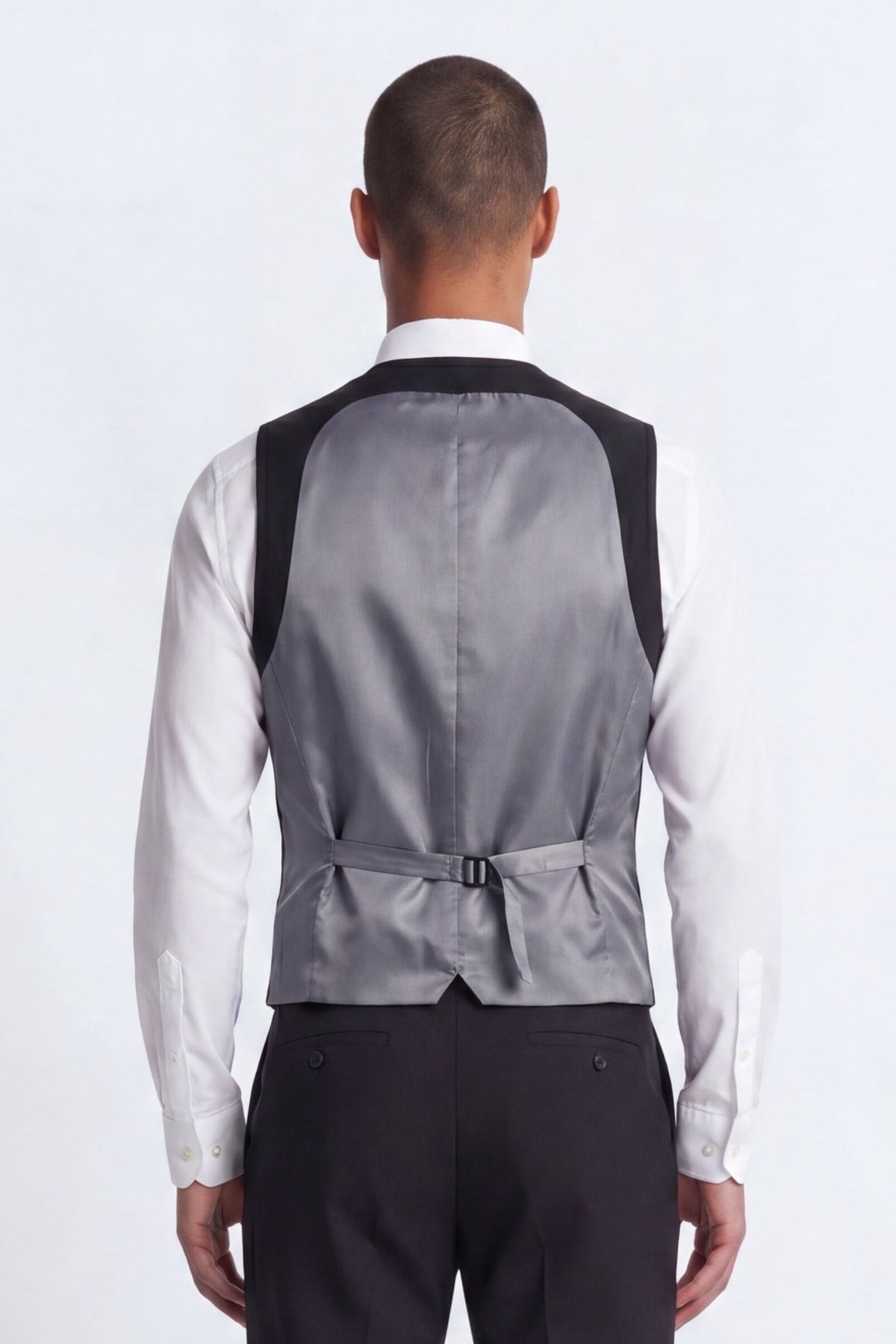 Orwell Slim Fit Black Waistcoat