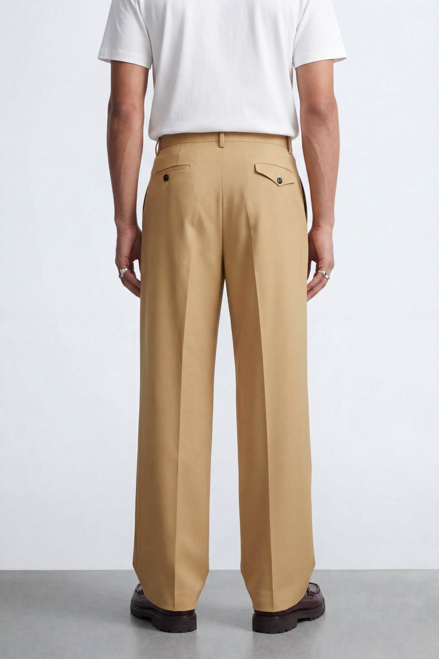 Welles Mustard Textured Relaxed Fit Suit Jacket