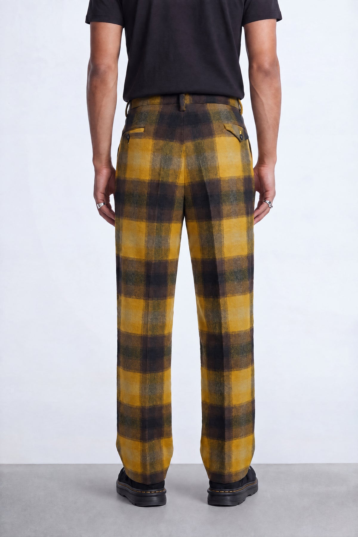 Marty Mustard Check Double Breasted Suit