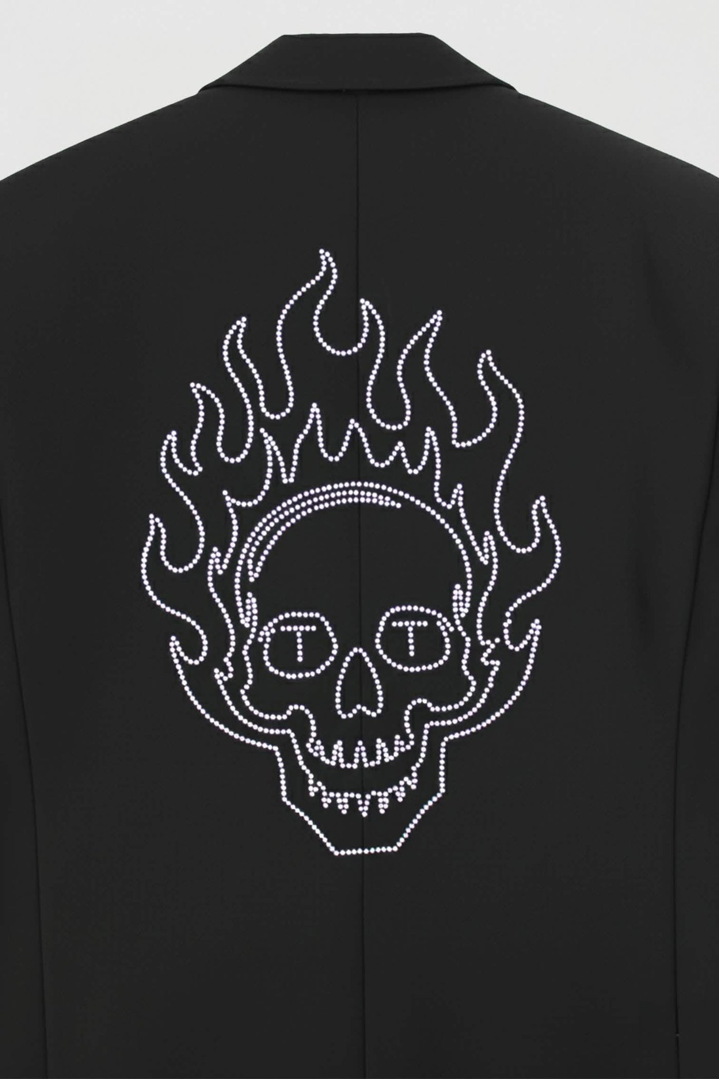 Crystal Skinny Fit Black Wool Jacket