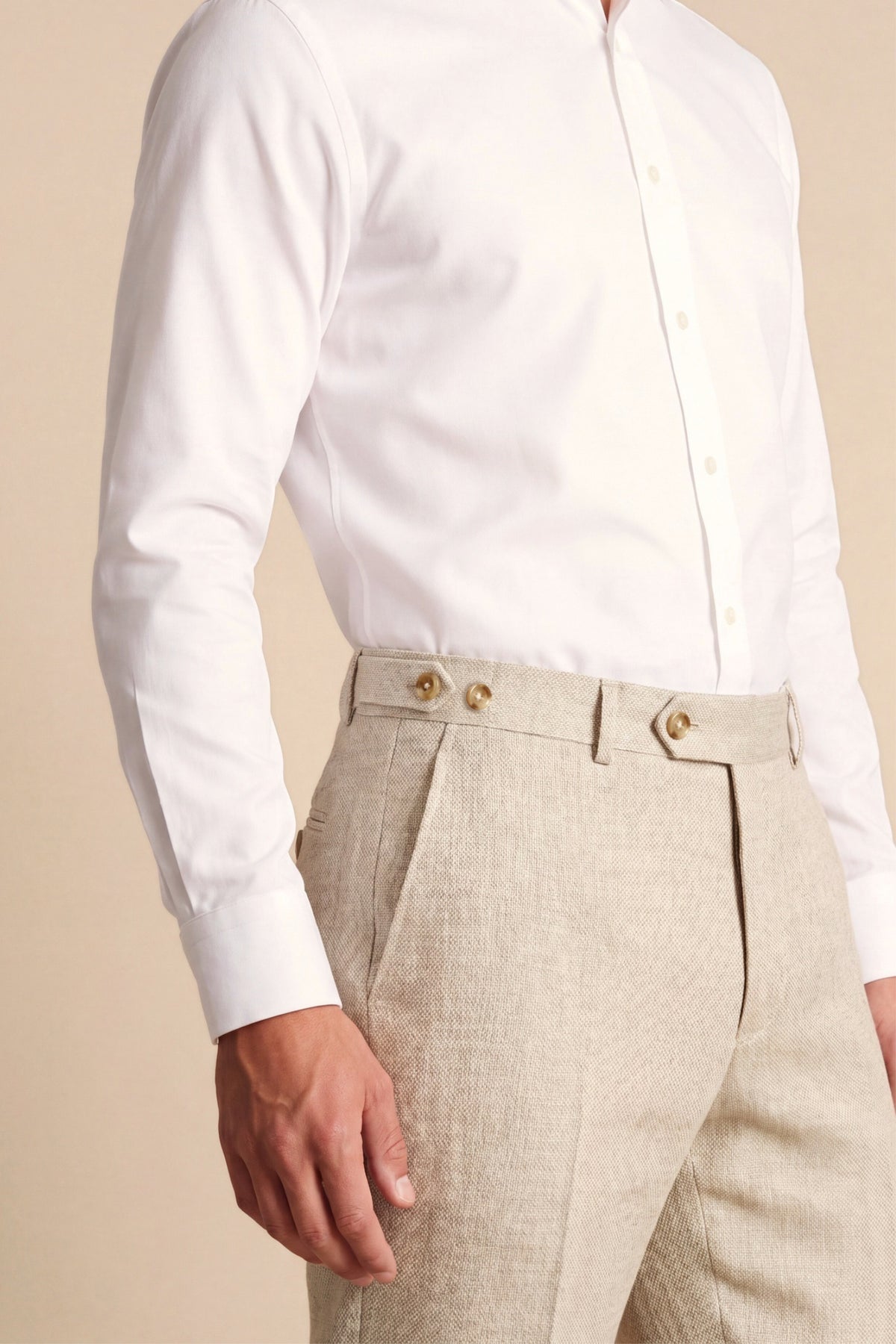 Archer Slim Fit Brown Suit Trousers