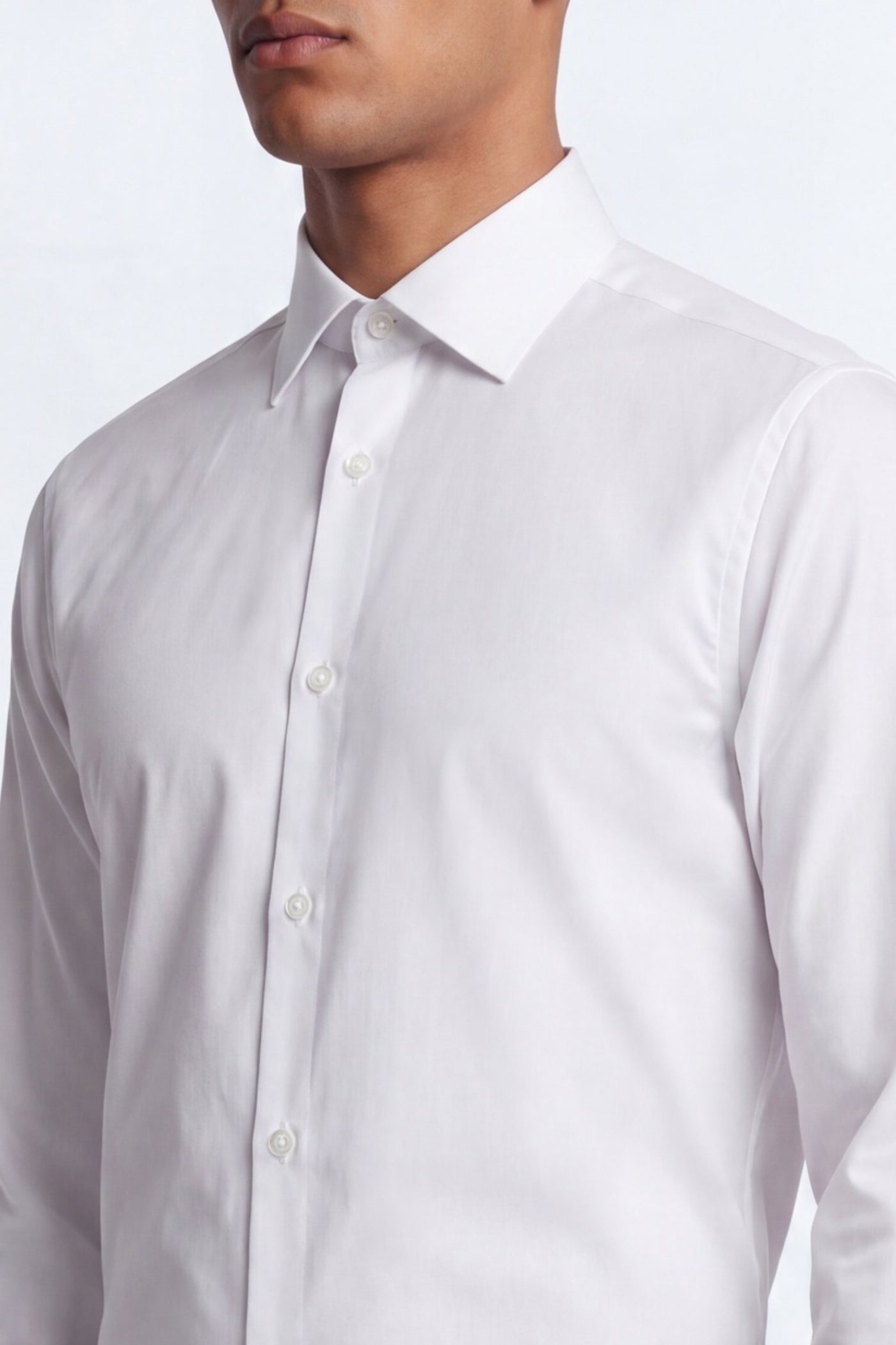 Apsley Slim Fit White Cotton Shirt