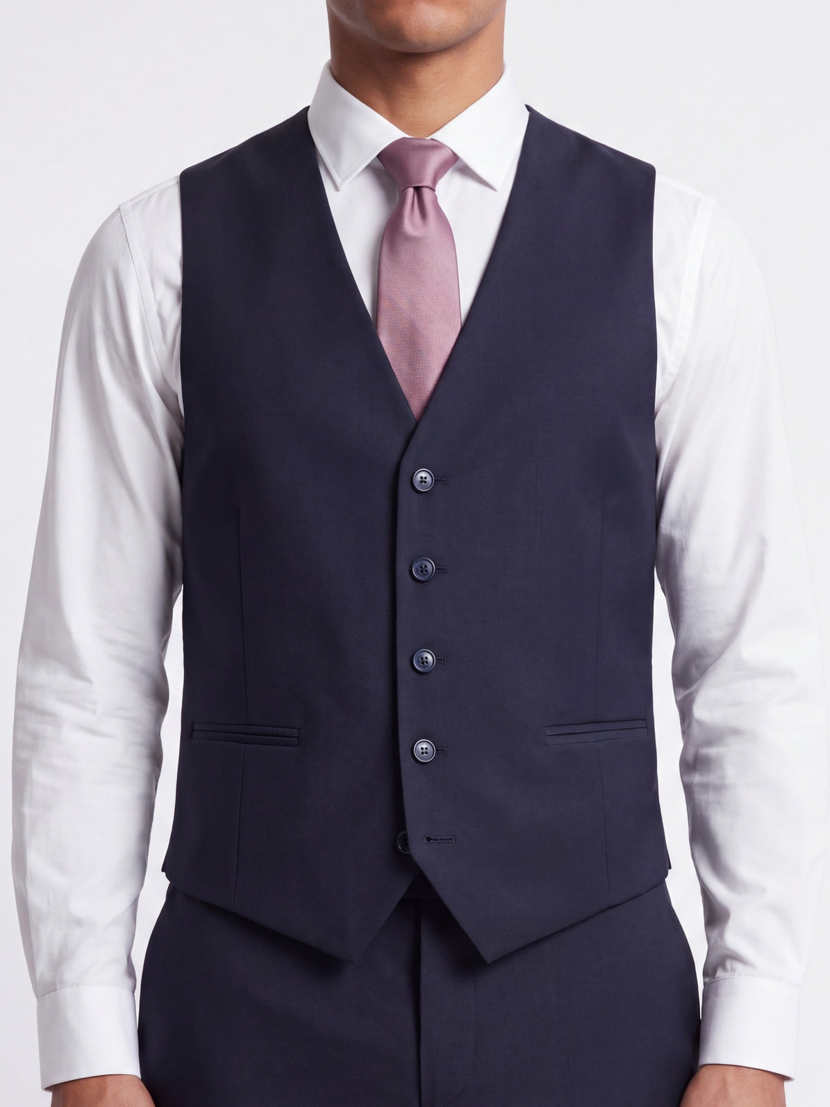 Orwell Slim Fit Navy Vest