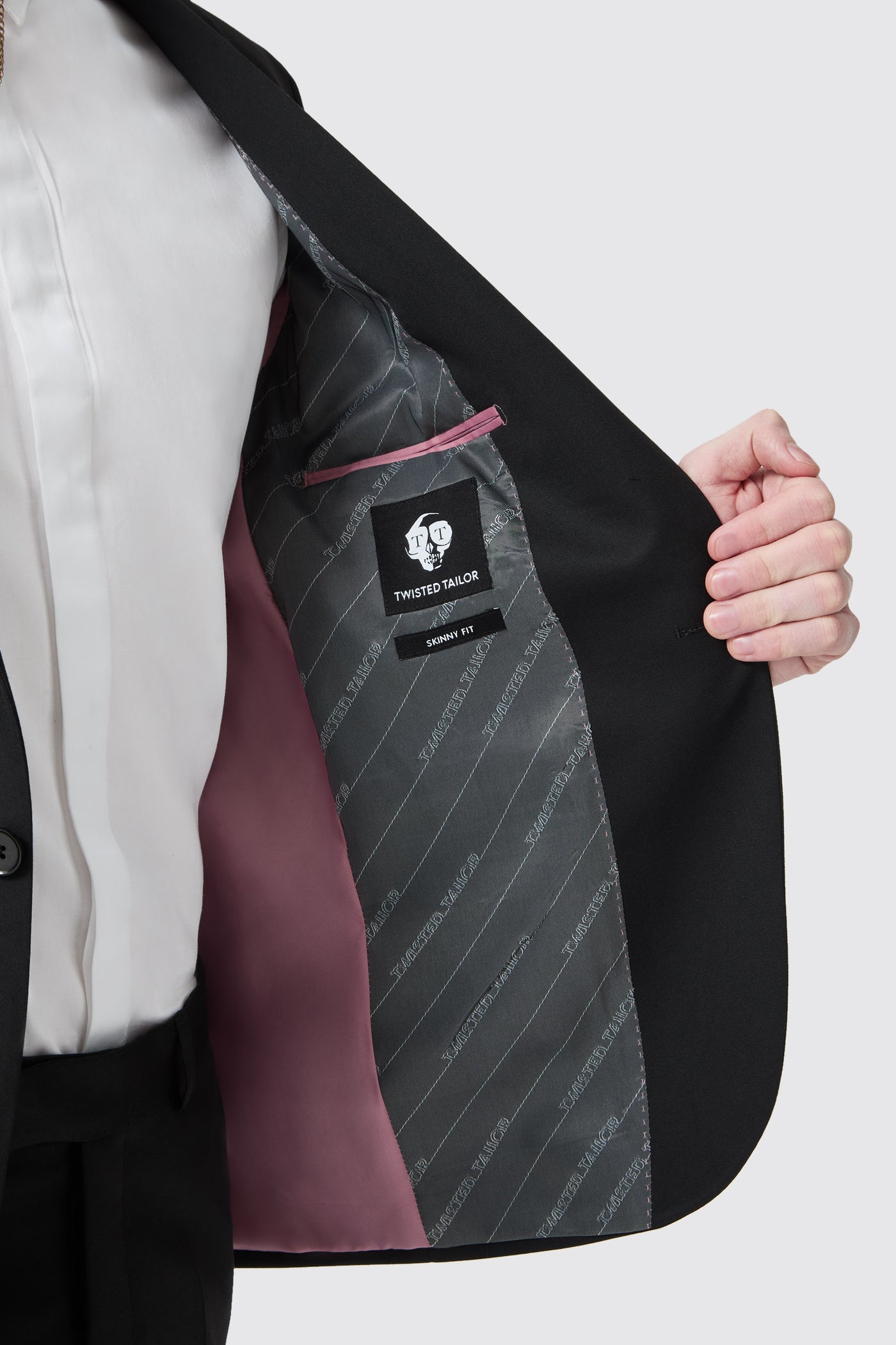 Ellroy Skinny Fit Black Suit Jacket