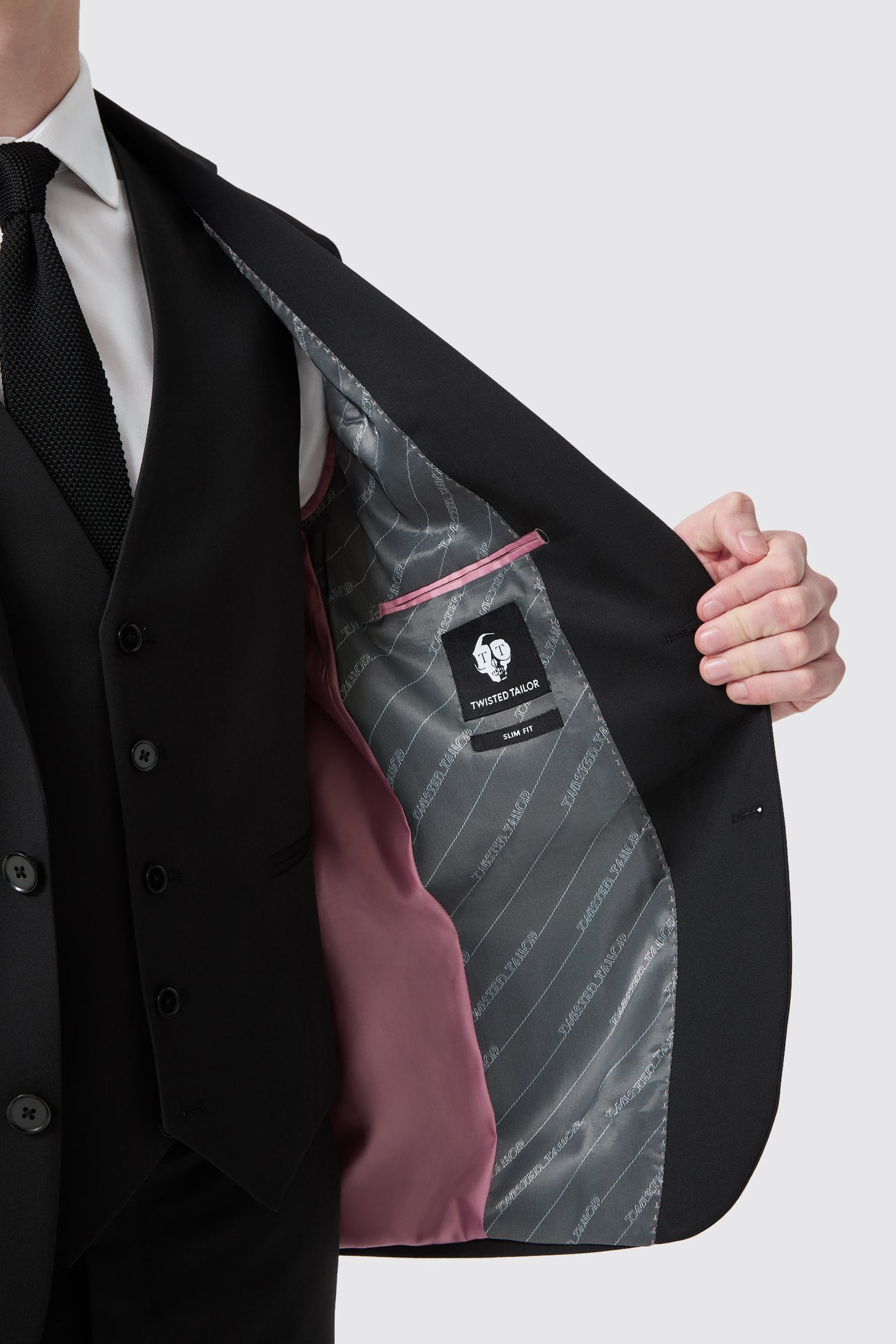 Ellroy Slim Fit Black Suit Jacket