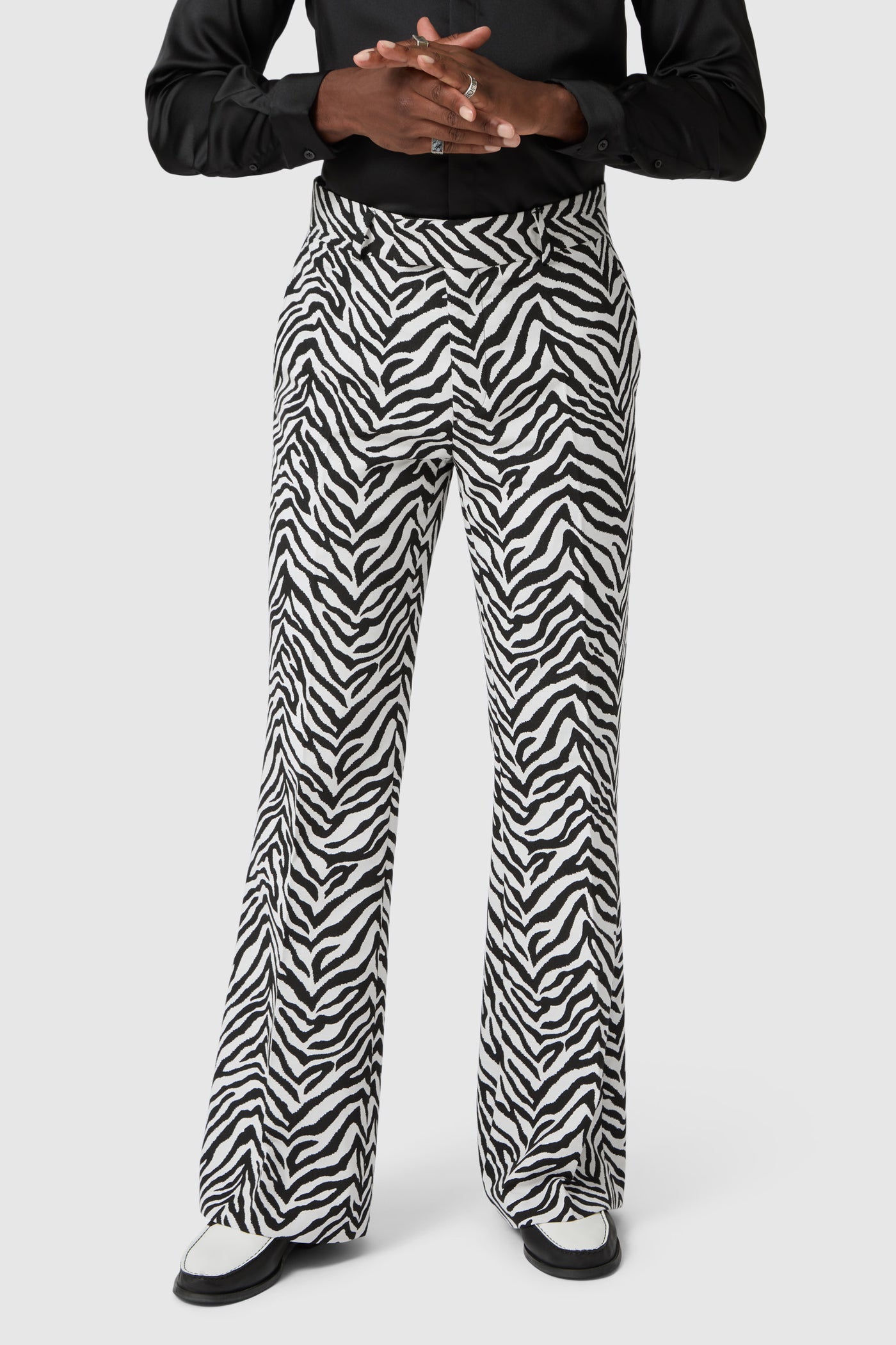 Ember Skinny Fit Zebra Print Suit
