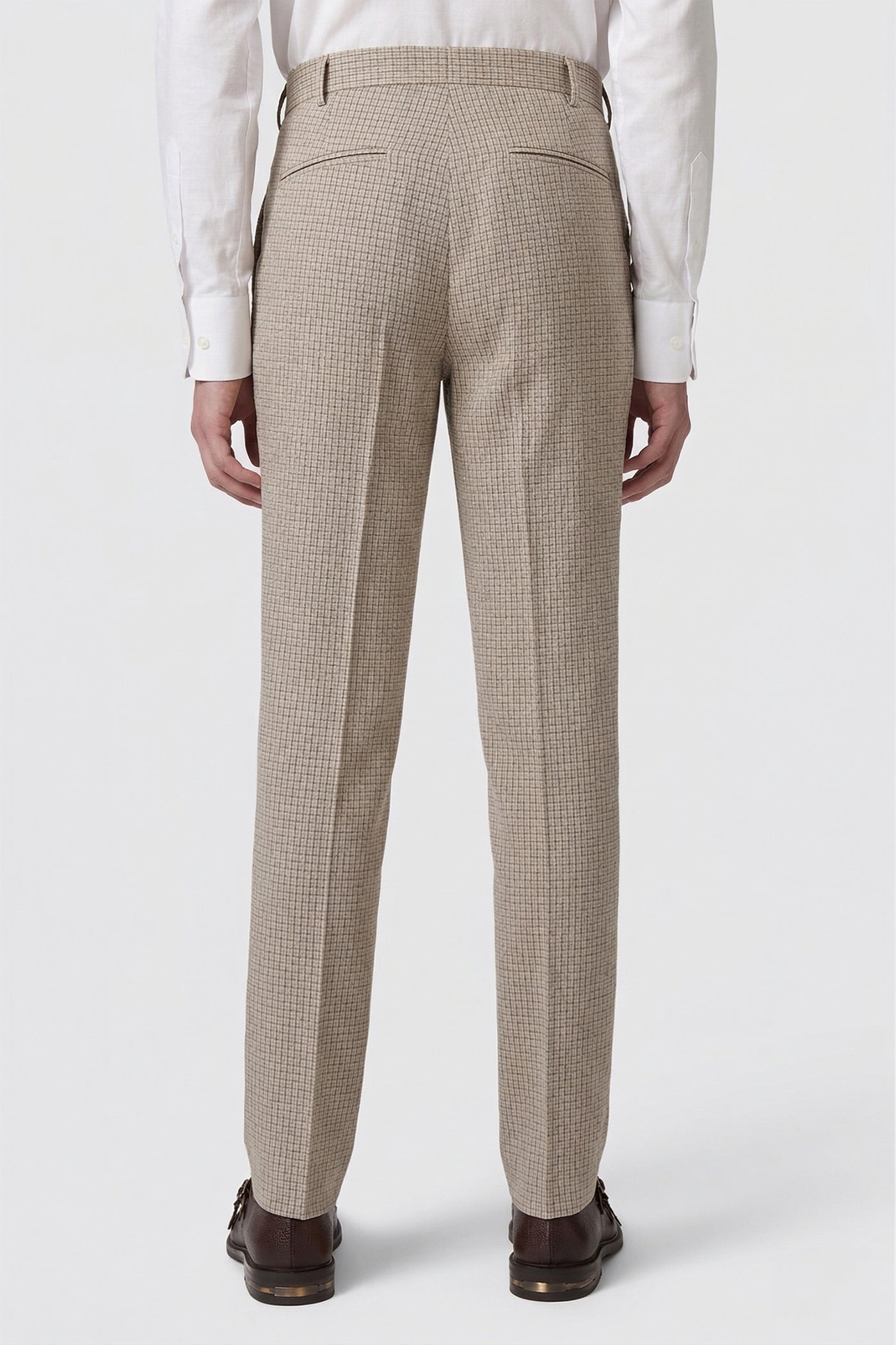 Fraser Slim Fit Brown Check Suit