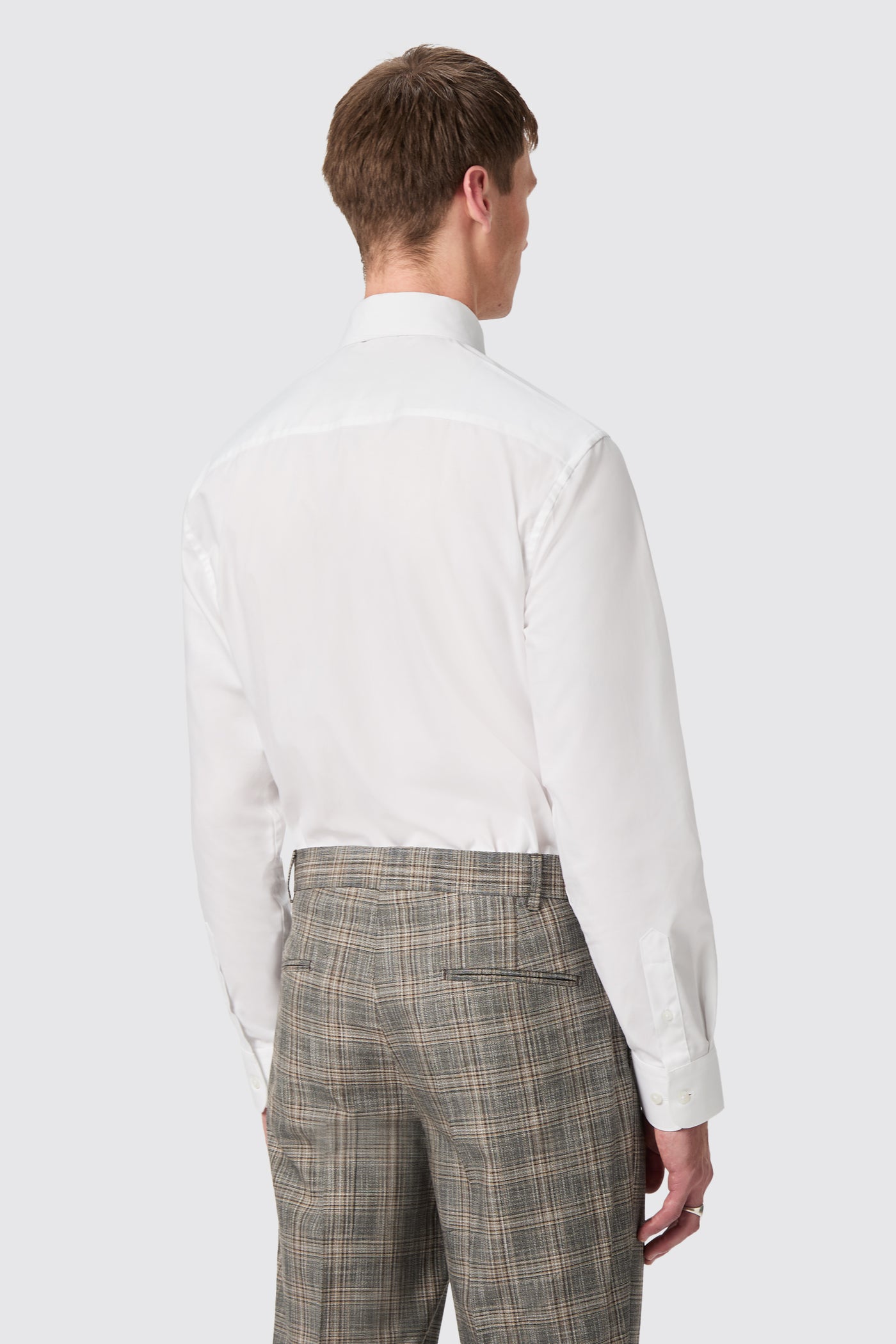 Fordwych Slim Fit White Twill Cotton Shirt