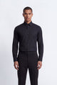 Apsley Slim Fit Black Cotton Shirt