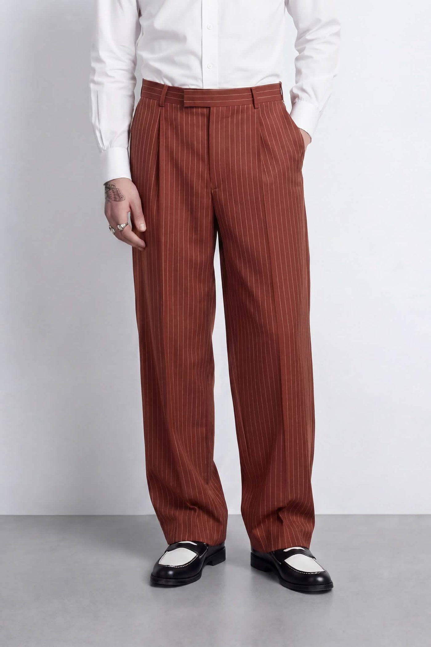 Syrah Relaxed Fit Double Breasted Orange Suit