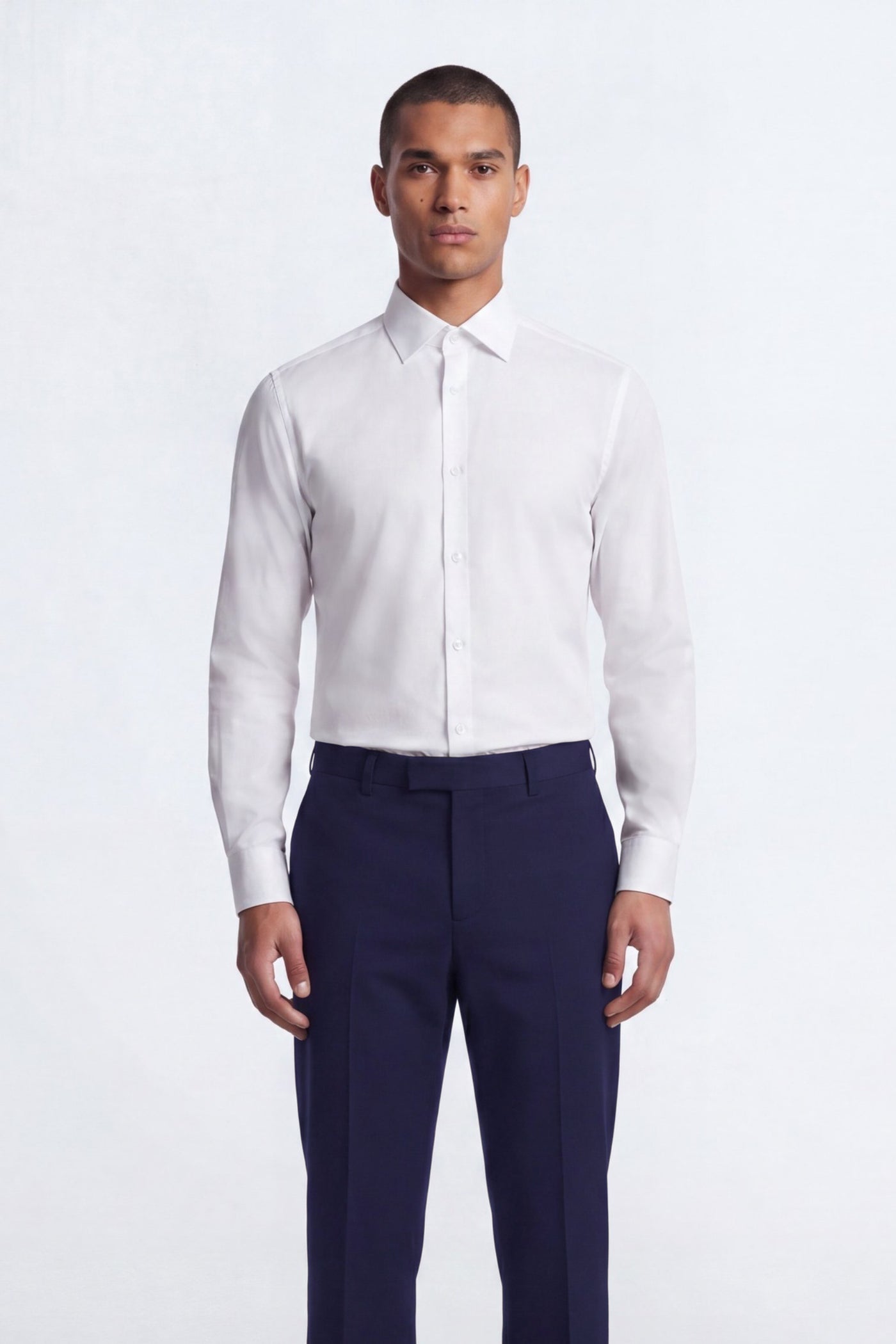 Apsley Slim Fit White Cotton Shirt