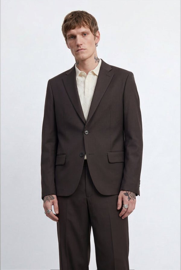Floyd Relaxed Fit Brown Suit Jacket