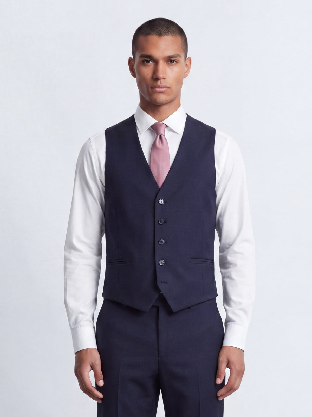 Orwell Slim Fit Navy Vest