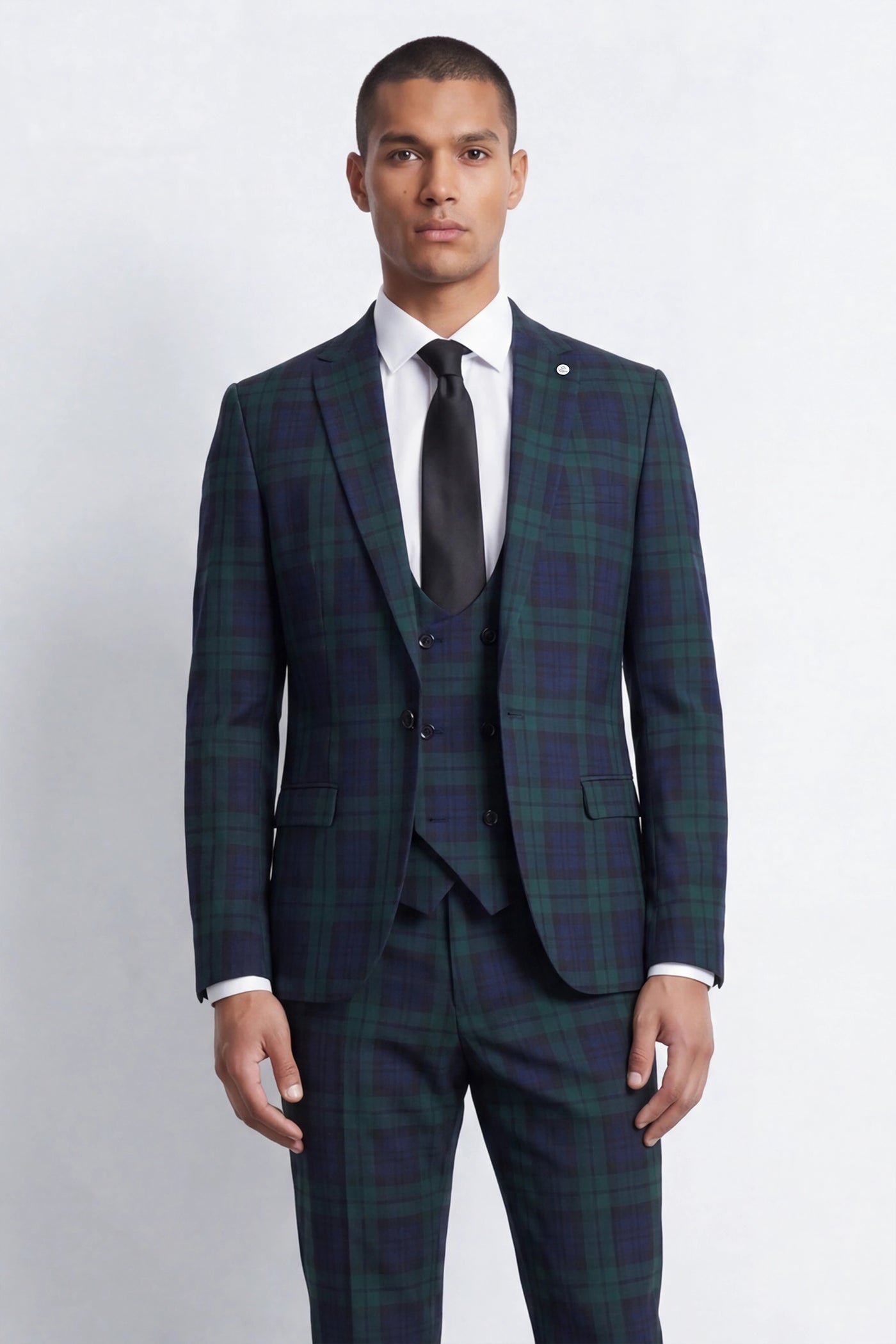 Ginger Slim Fit Green Tartan Suit Jacket