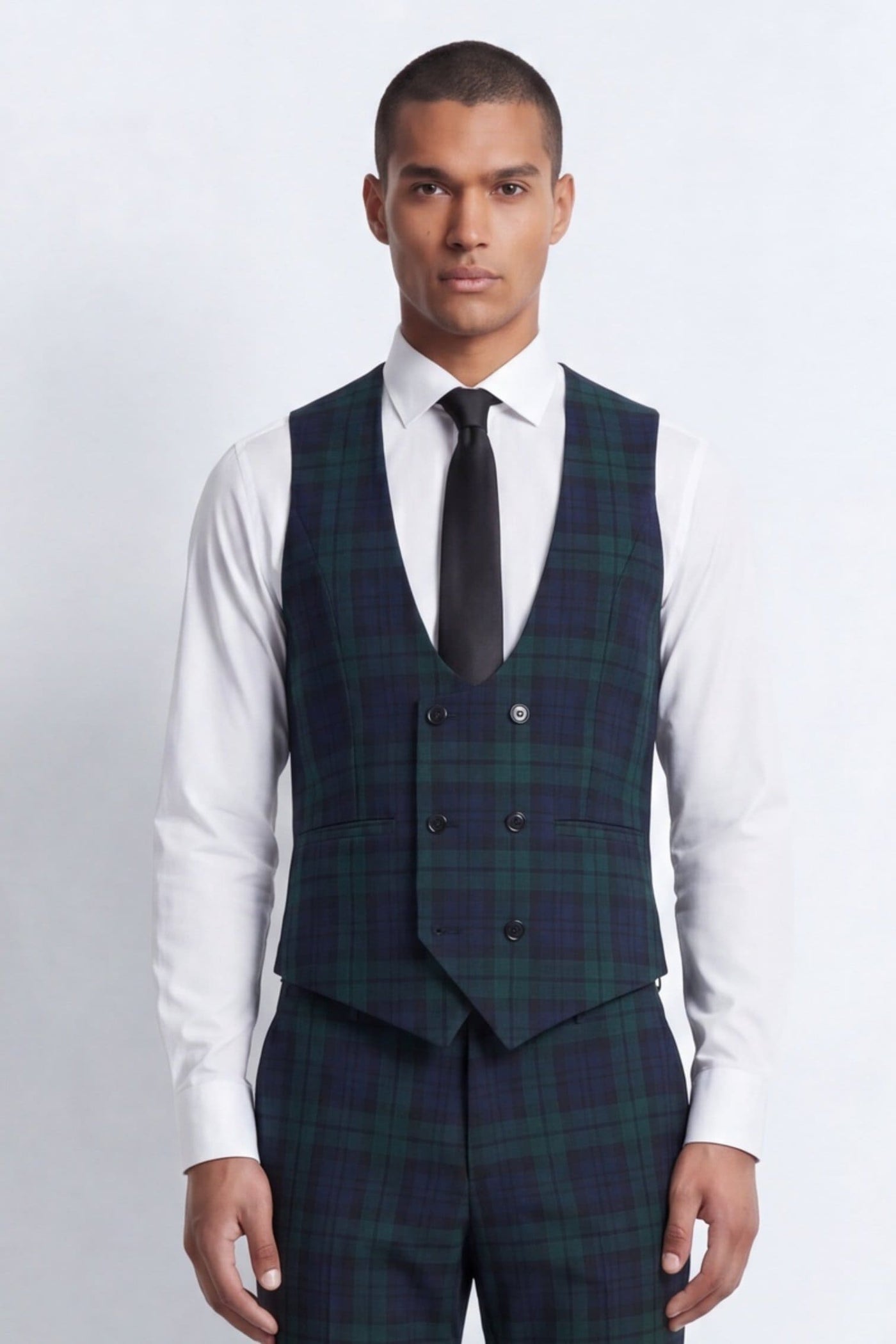 Ginger Slim Fit Green Tartan Suit Jacket