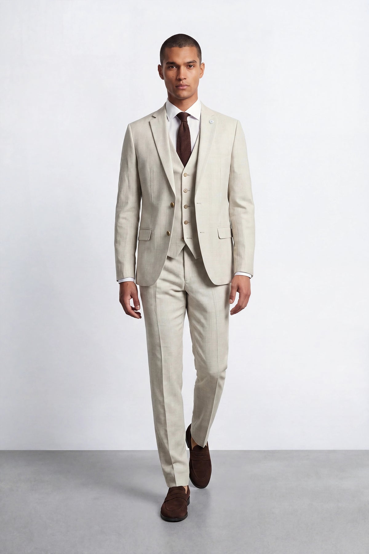 Beckford Slim Fit Check Suit Trousers