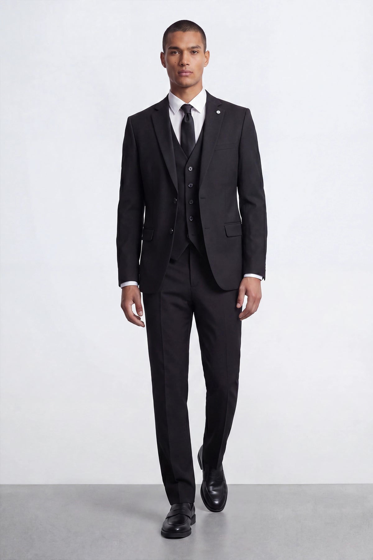 Orwell Slim Fit Black Suit Trousers