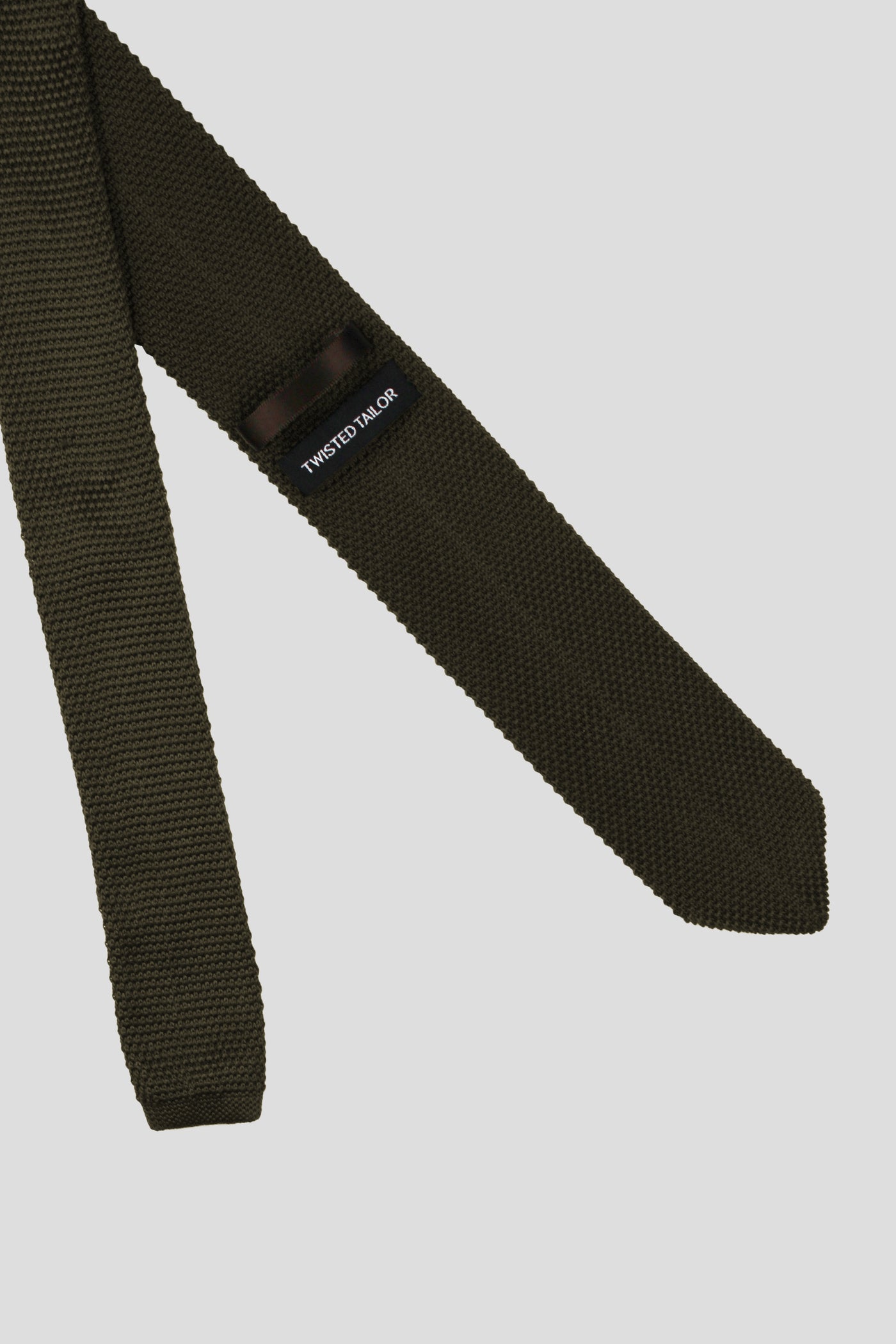 Bowie Knitted Tie Khaki