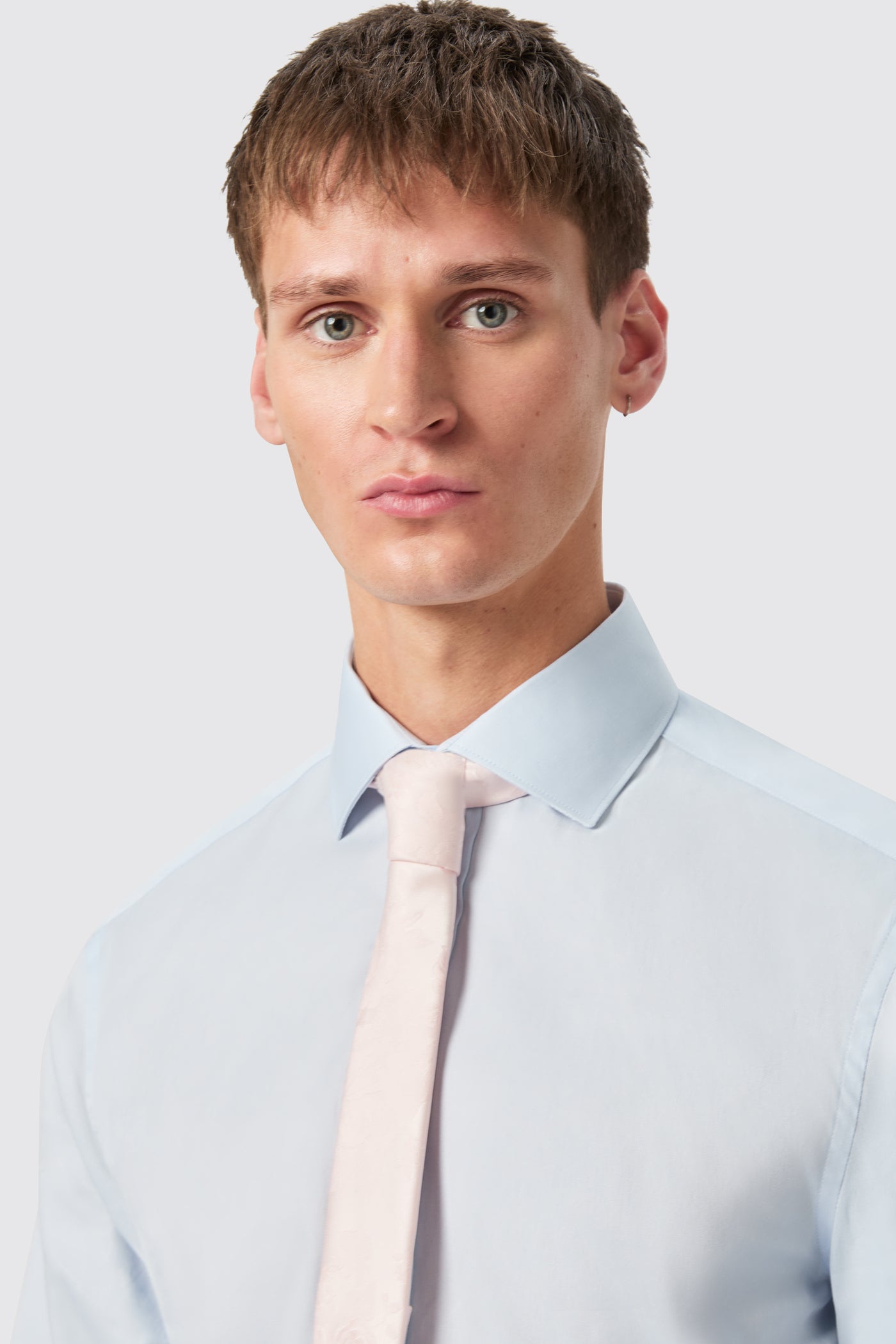 Maygrove Slim Blue Twill Cotton Shirt