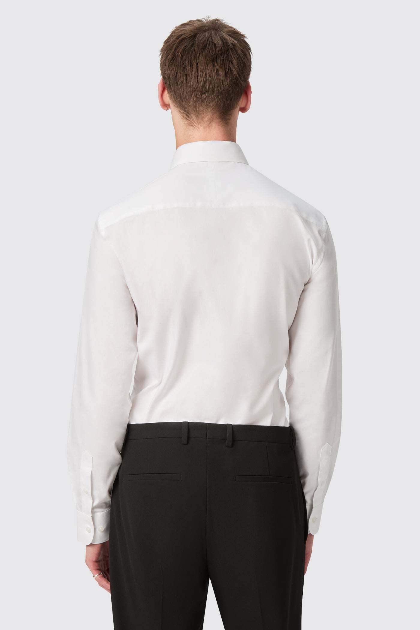 Maygrove Slim White Twill Cotton Shirt