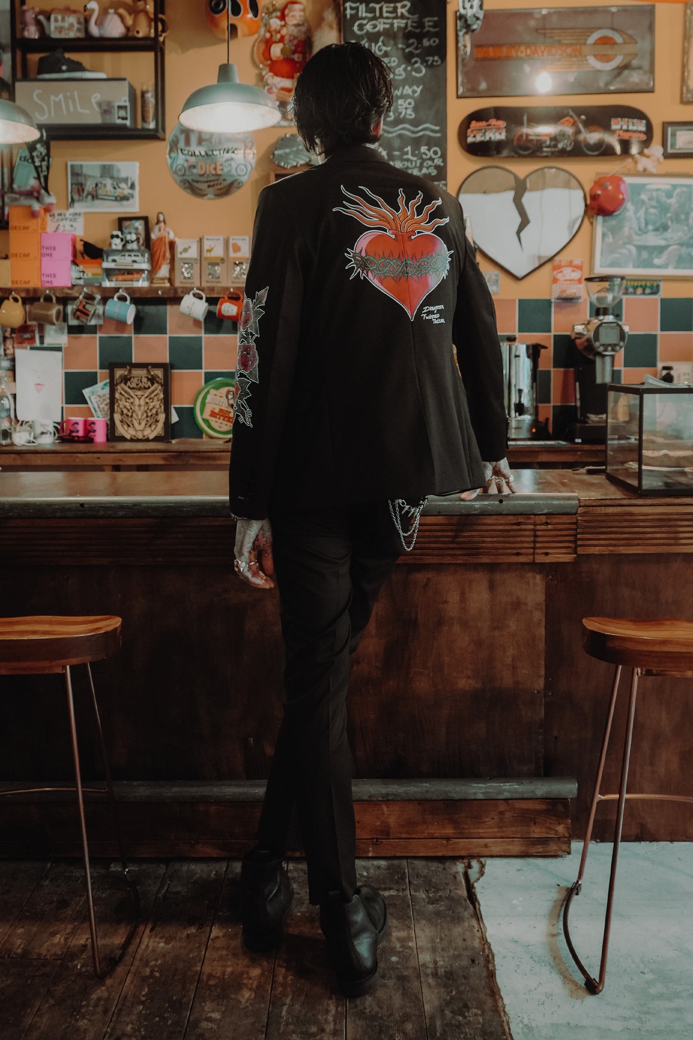 Disaster Skinny Fit Black Trousers