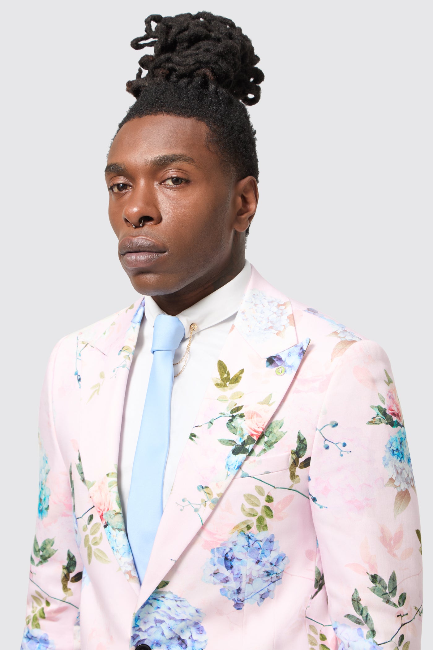 Pickhurst Skinny Fit Pink Floral Cotton Jacket