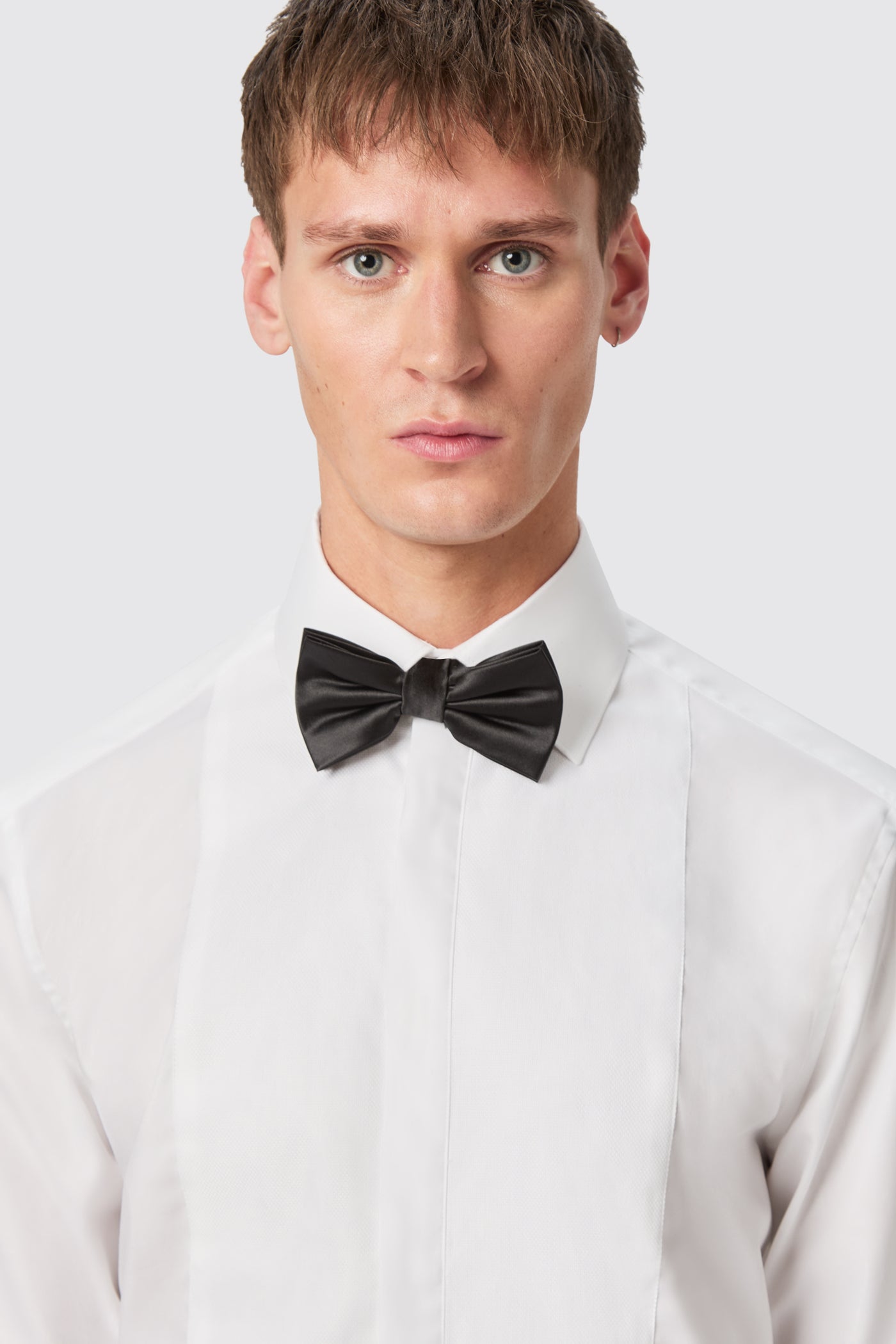 Sarre Slim Fit White Cotton Dress Shirt