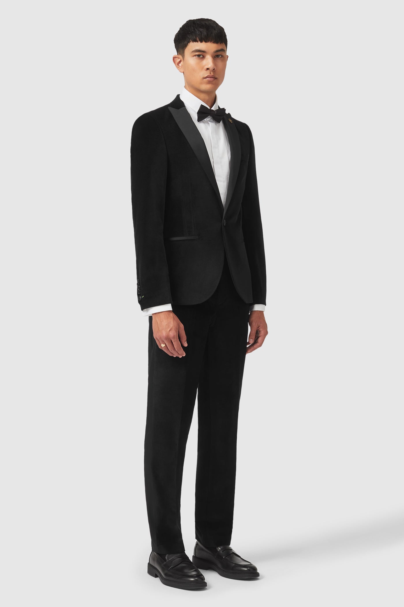 Magnus Slim Fit Black Velvet Tuxedo Jacket