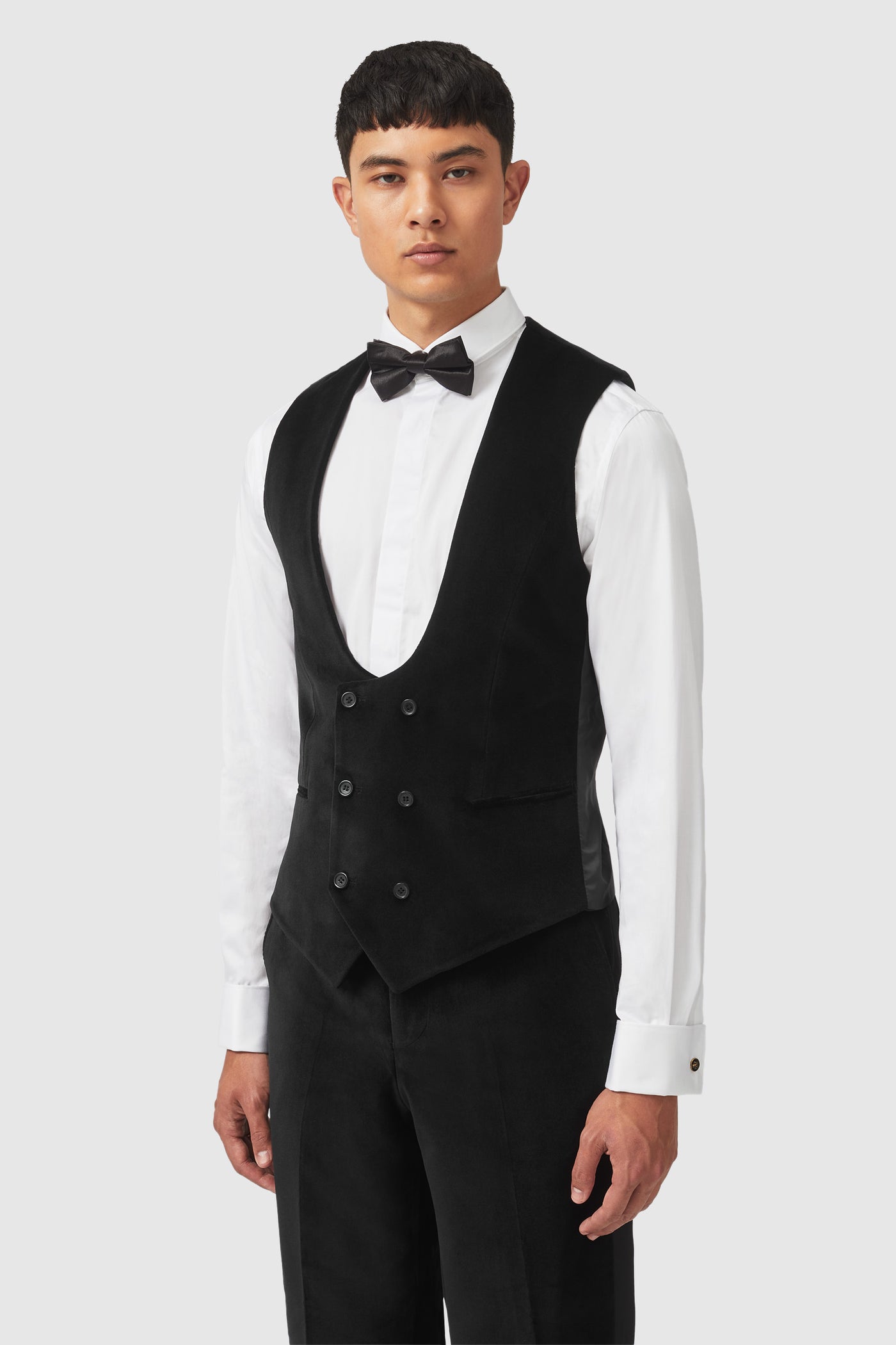 Magnus Slim Fit Black Velvet Tuxedo Suit
