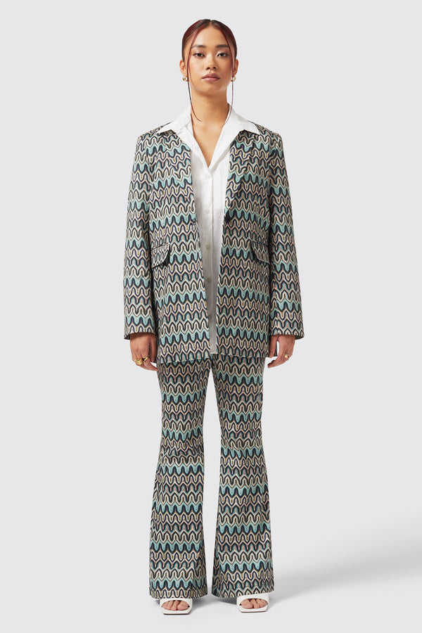 Gardenia Slim Fit Blue Cotton Suit - ARCHIVE