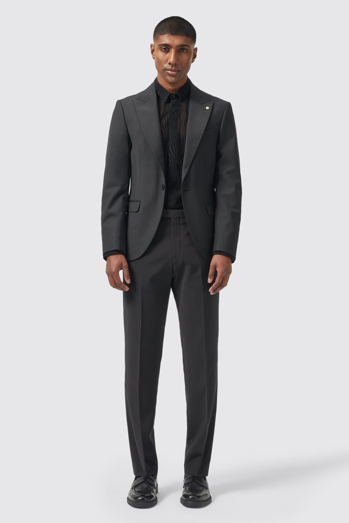 Buscot Slim Fit Black Trousers - ARCHIVE