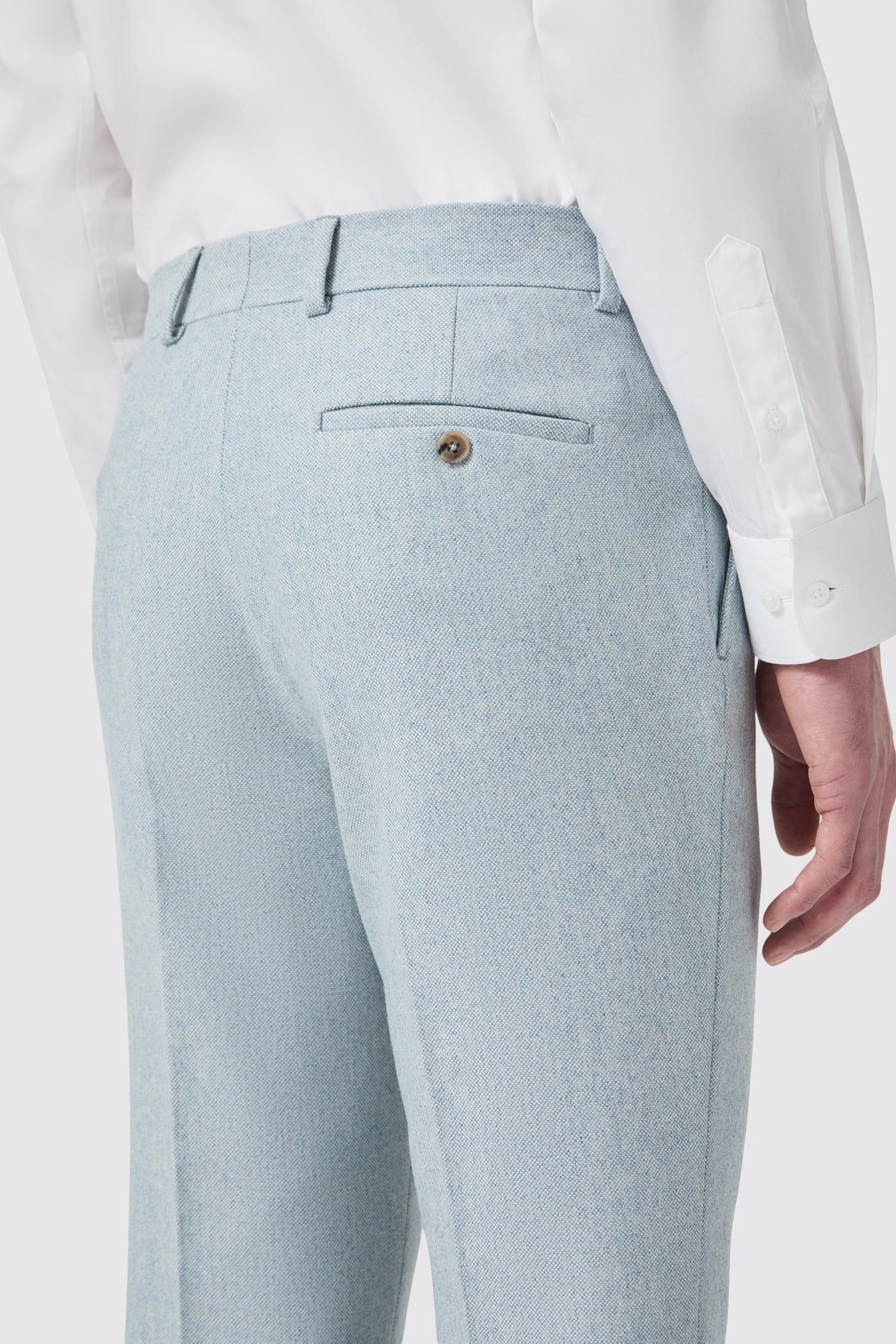Archer Slim Fit Blue Tweed Suit Trousers