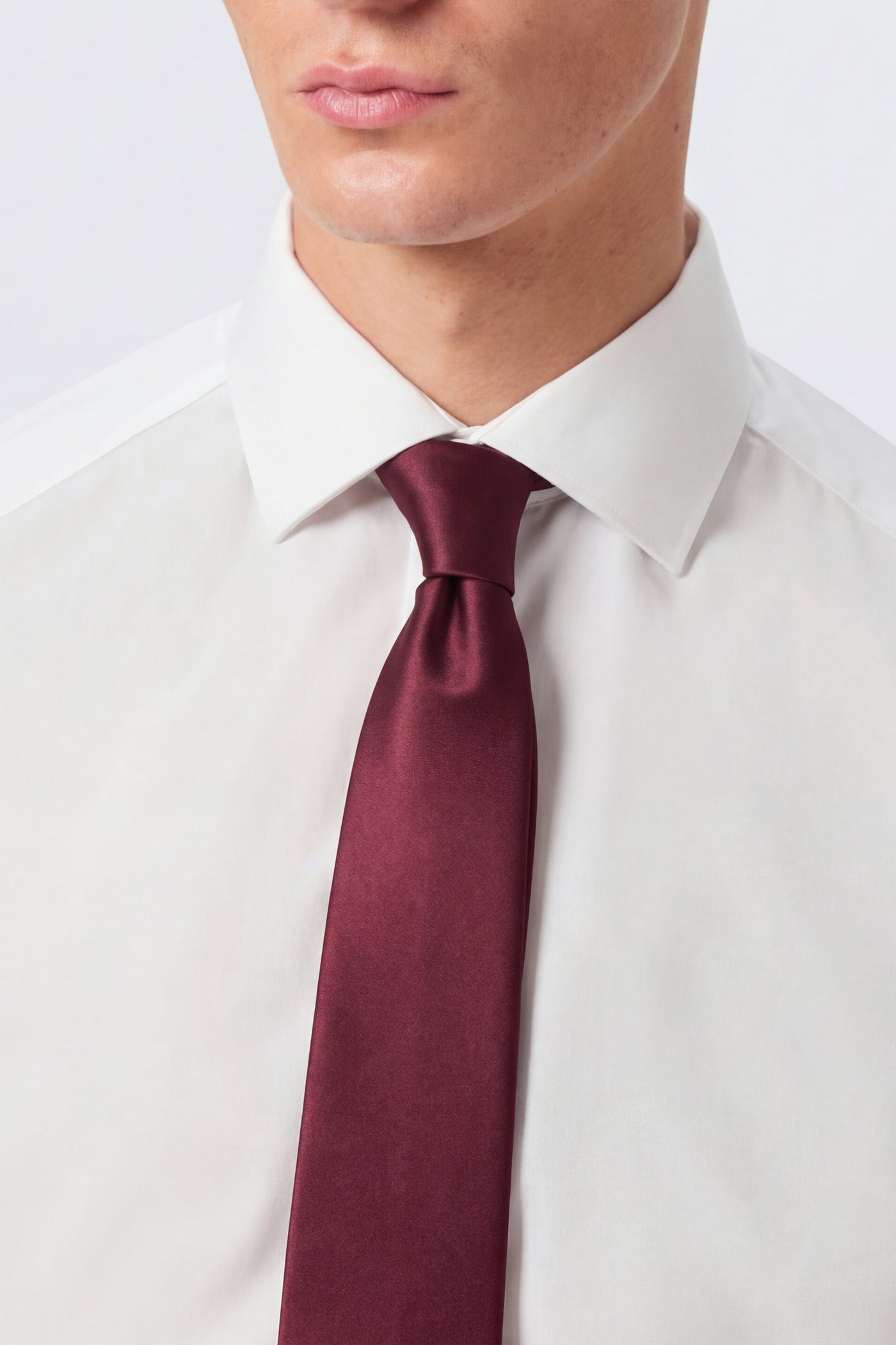 Ellroy Plain Burgundy Tie