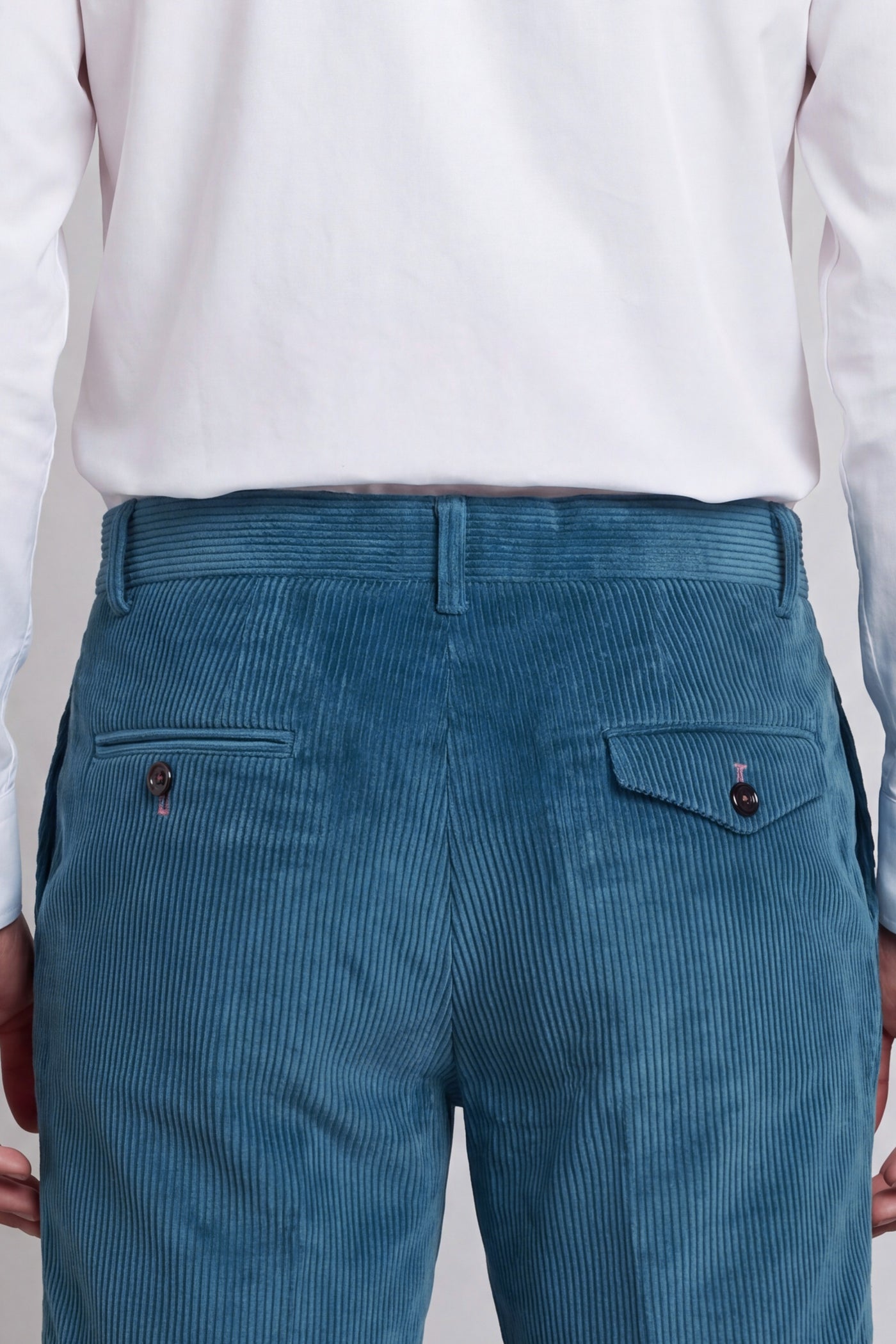 Aston Double Breasted Blue Corduroy Suit