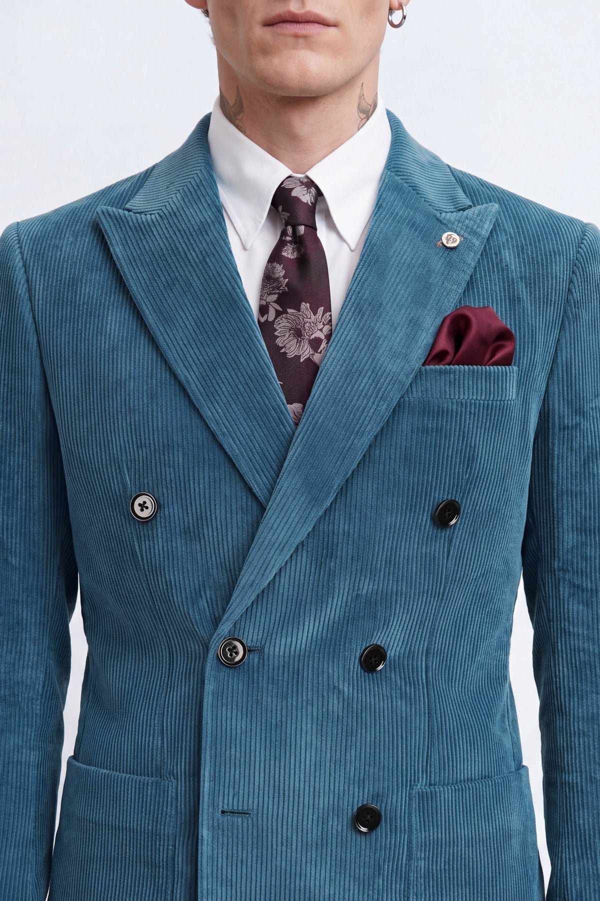 Aston Double Breasted Cord Suit Jacket