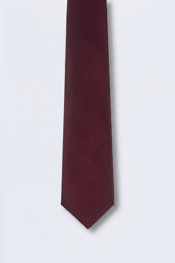 Ellroy Plain Burgundy Tie