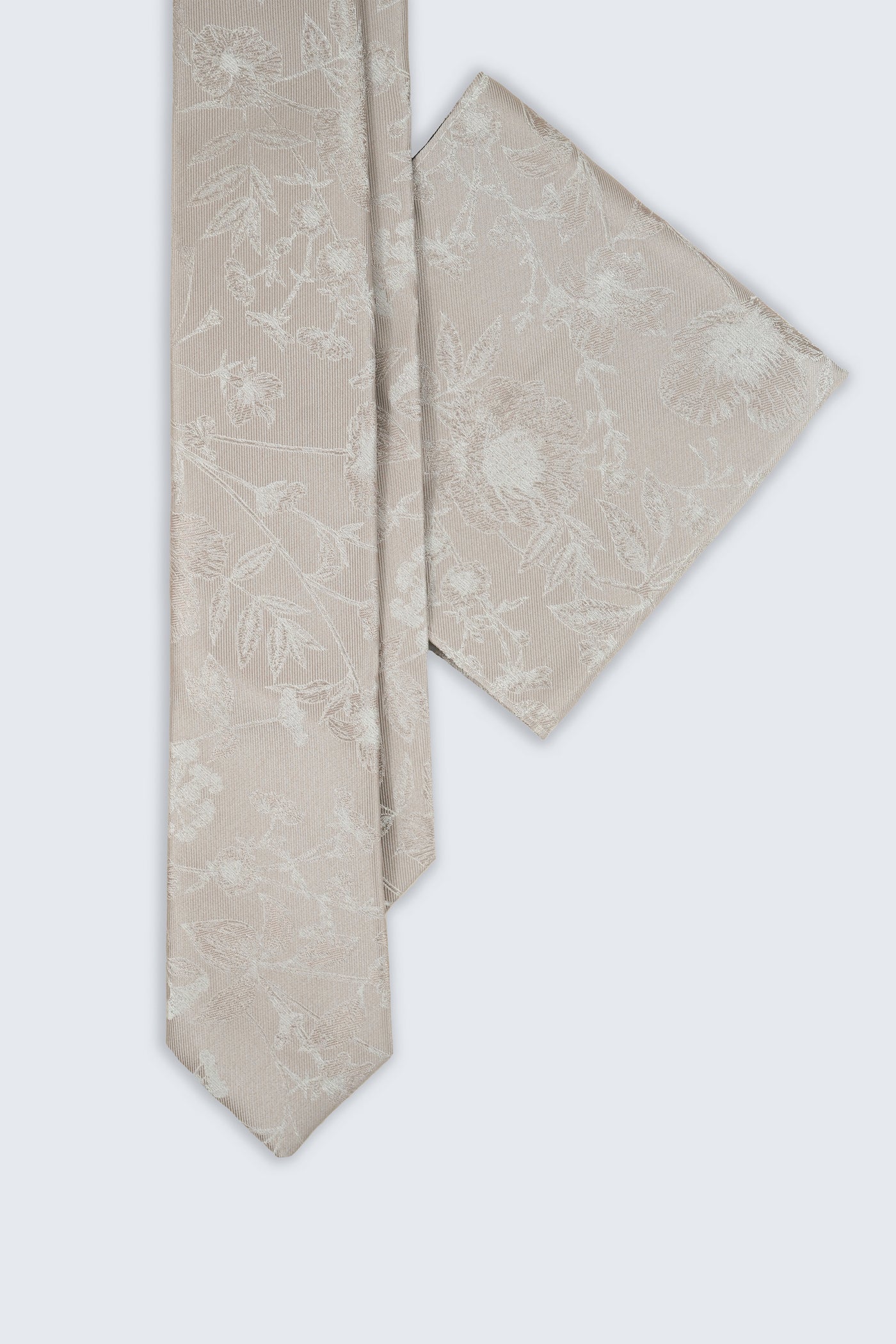 Jasper Floral Tie and Champagne Hank