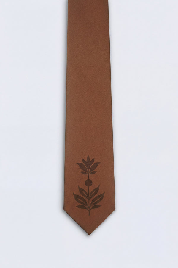Atticus Floral Placement Rust Tie