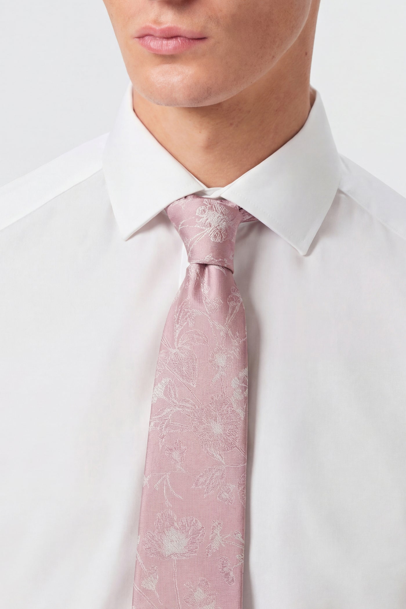 Jasper Floral Pale Pink Tie