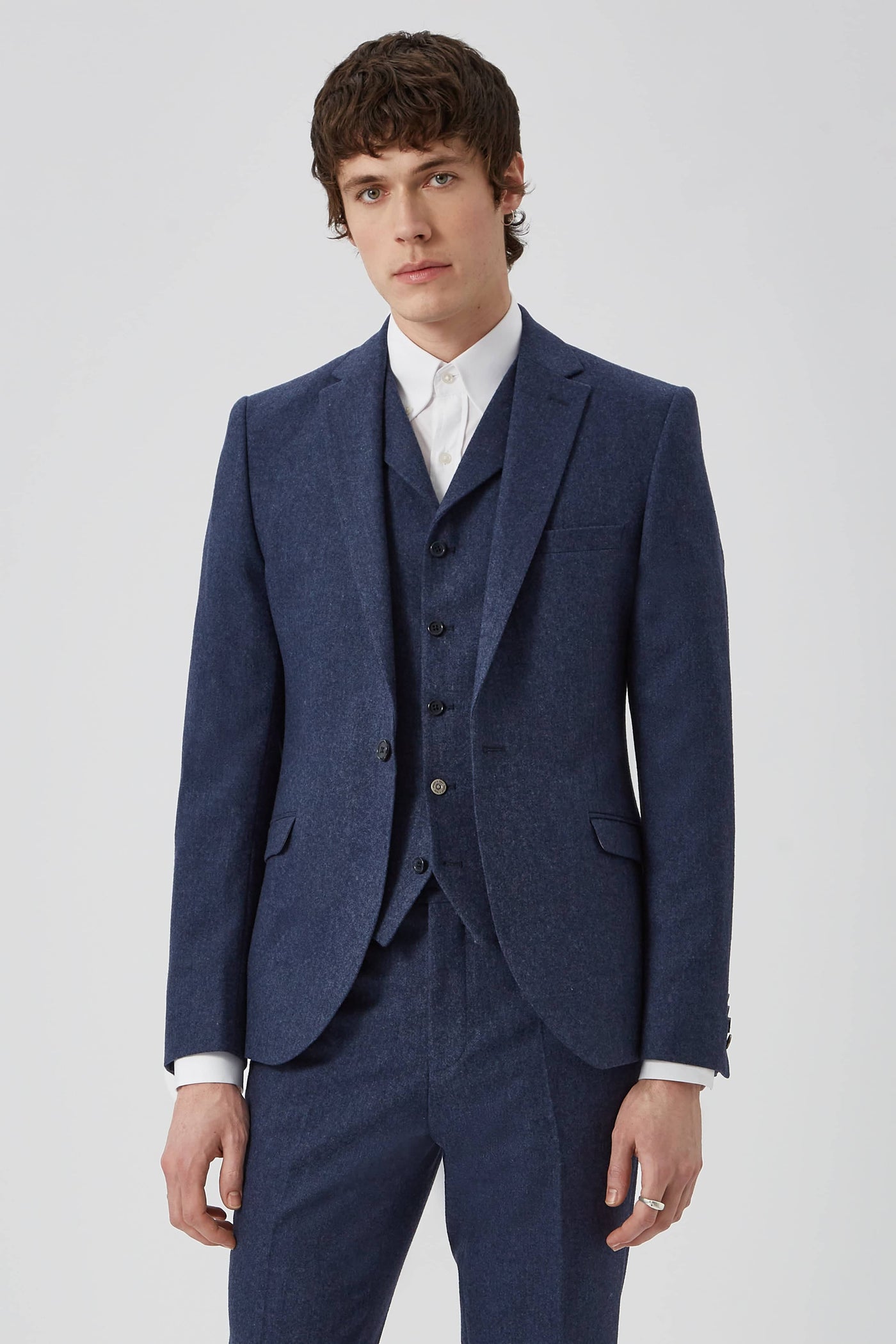Uptown Slim Fit Navy Wool Suit