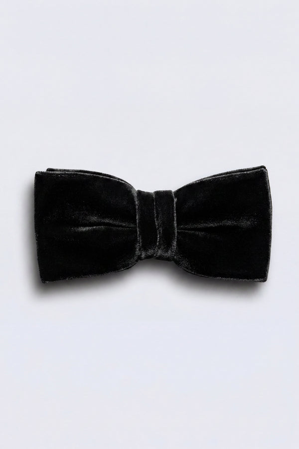 Shirai Velvet Black Bow Tie