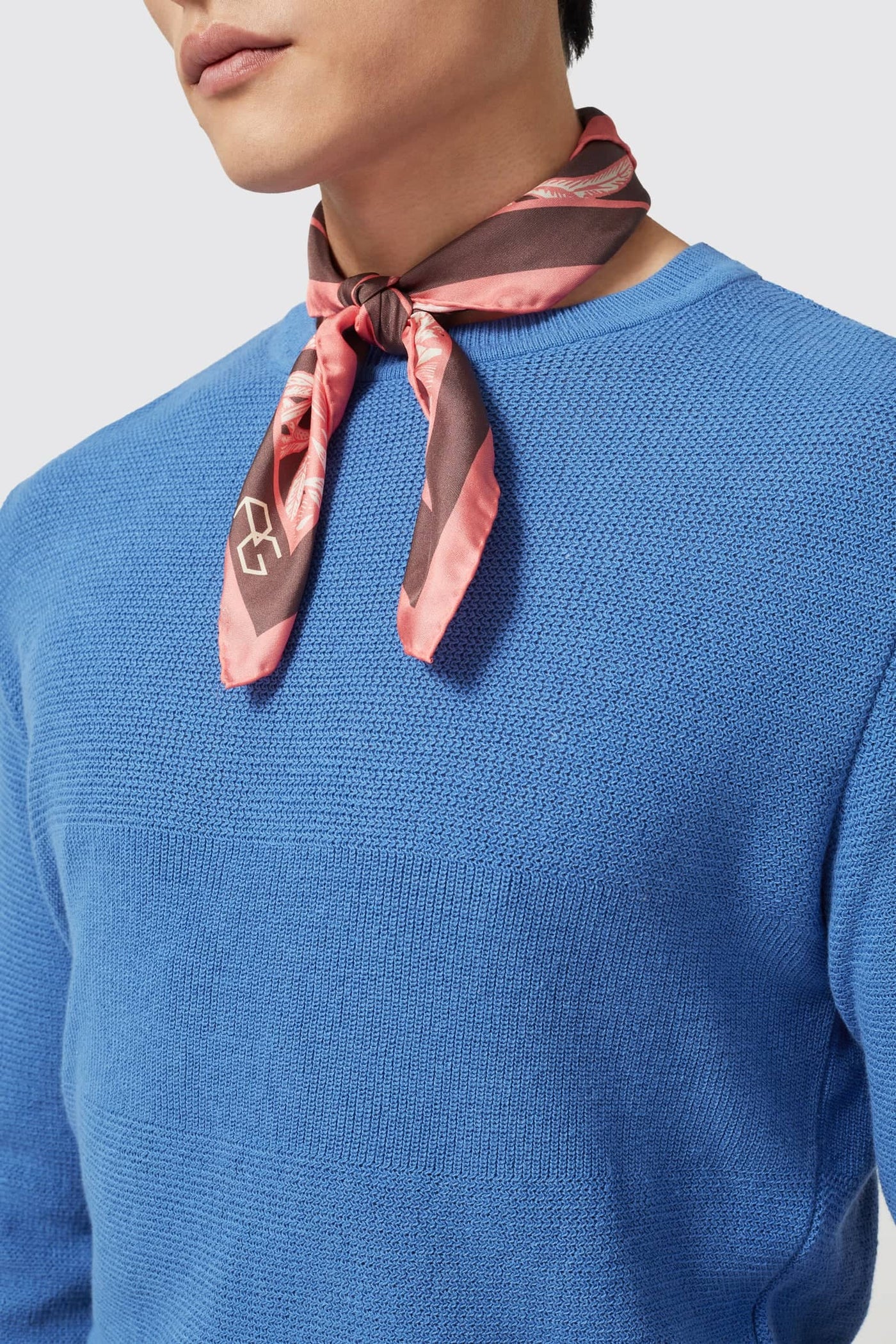 Old Compton Blue Wool Crew Neck Jumper - ARCHIVE