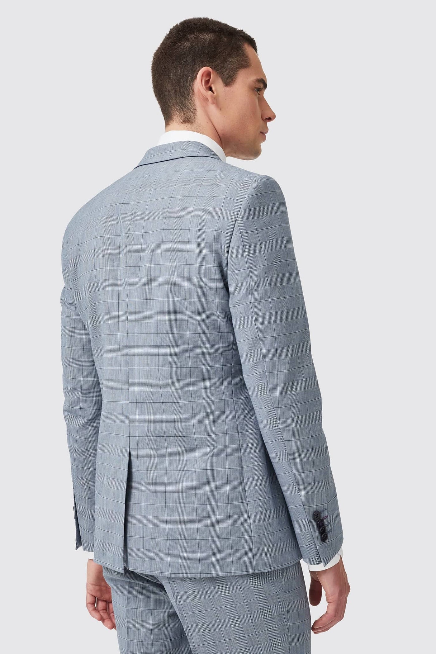 Grengall Slim Fit Blue Check Wool Suit - ARCHIVE